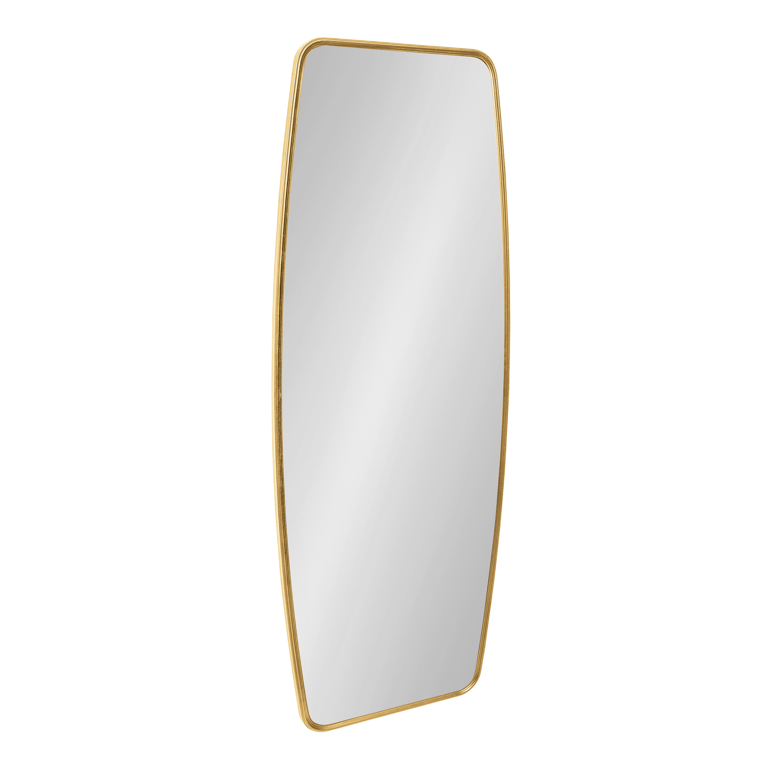 Kate and Laurel 219755 Caskill 18-in W x 48-in H Rectangle Gold Framed Full Length Wall Mirror