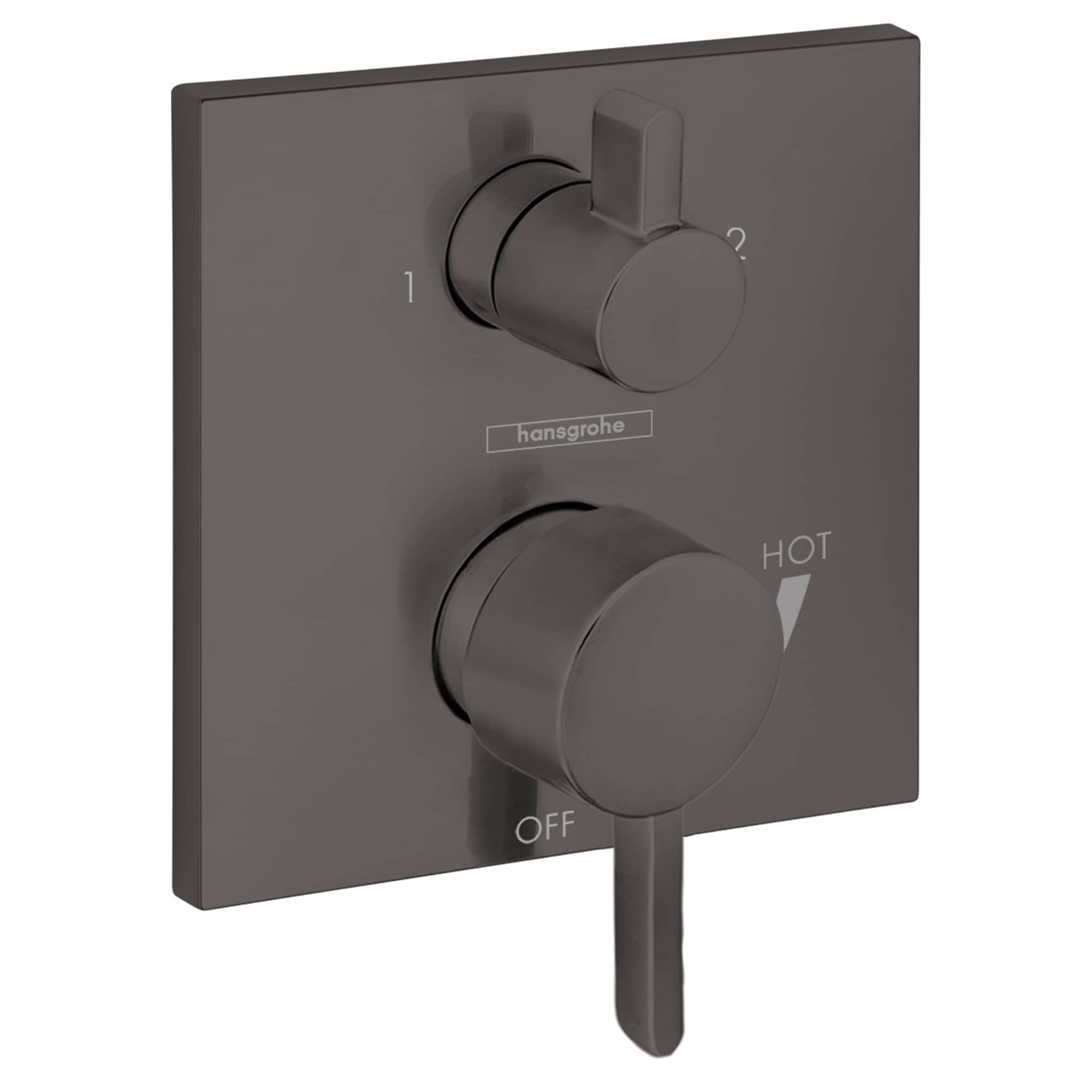 Hansgrohe 15862341 Ecostat Brushed Black Chrome 0.5-Inches Universal Bathtub/Shower Pressure balance trim