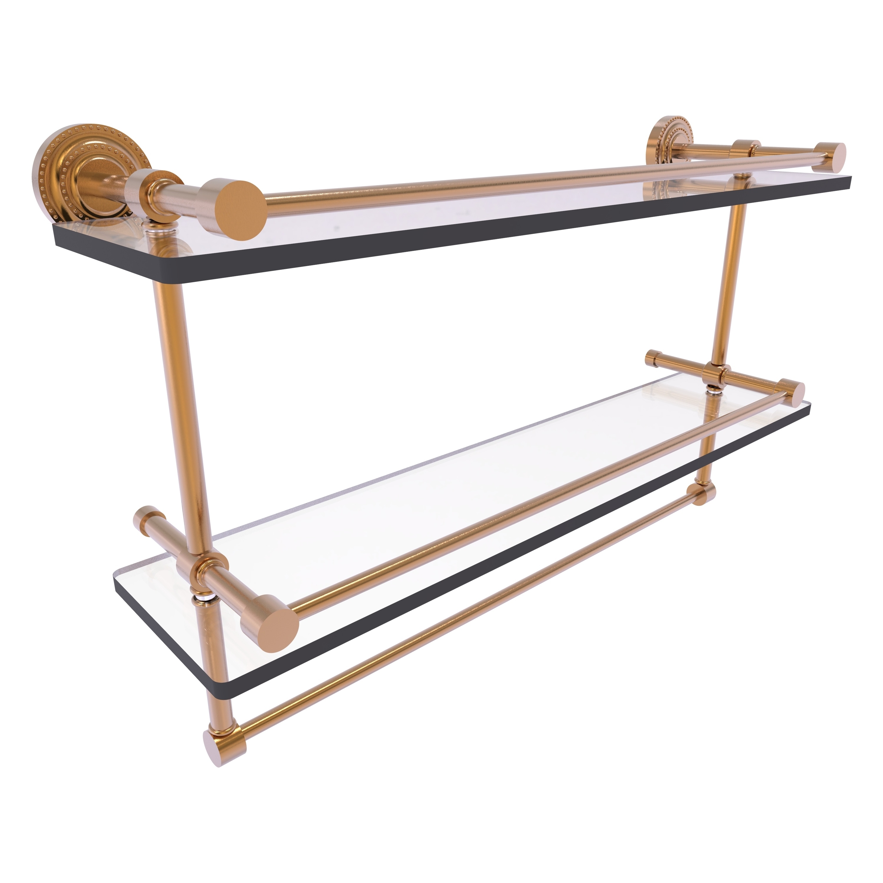 Allied Brass DT-2TB/22-GAL-BBR Dottingham Brushed Bronze 2 -Tier Wall mount Bathroom Shelf ( 22-in x 12-in x 5-in )