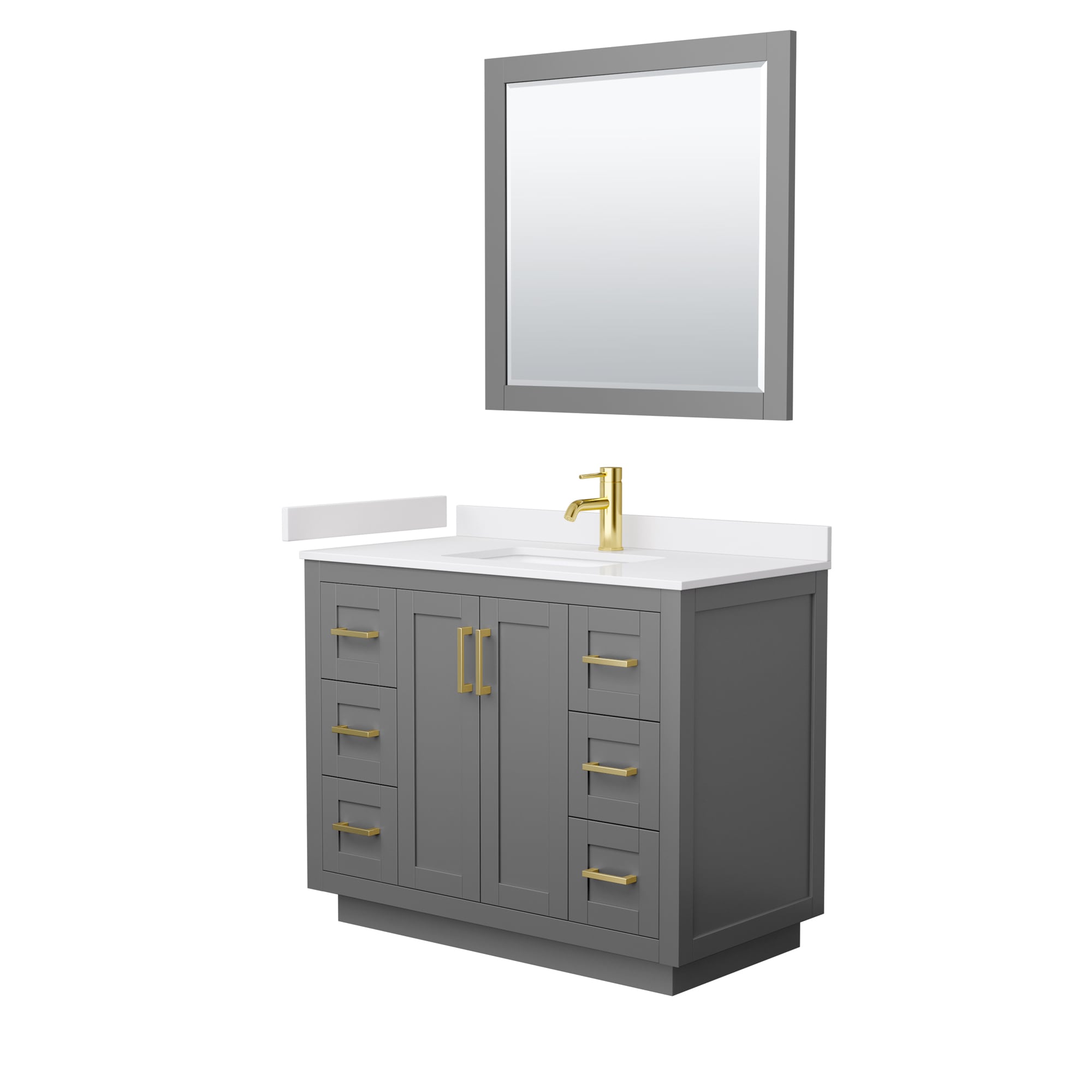 Wyndham Collection WCF292942SGGWCUNSM34 Bath-Vanity-Combo - View #2