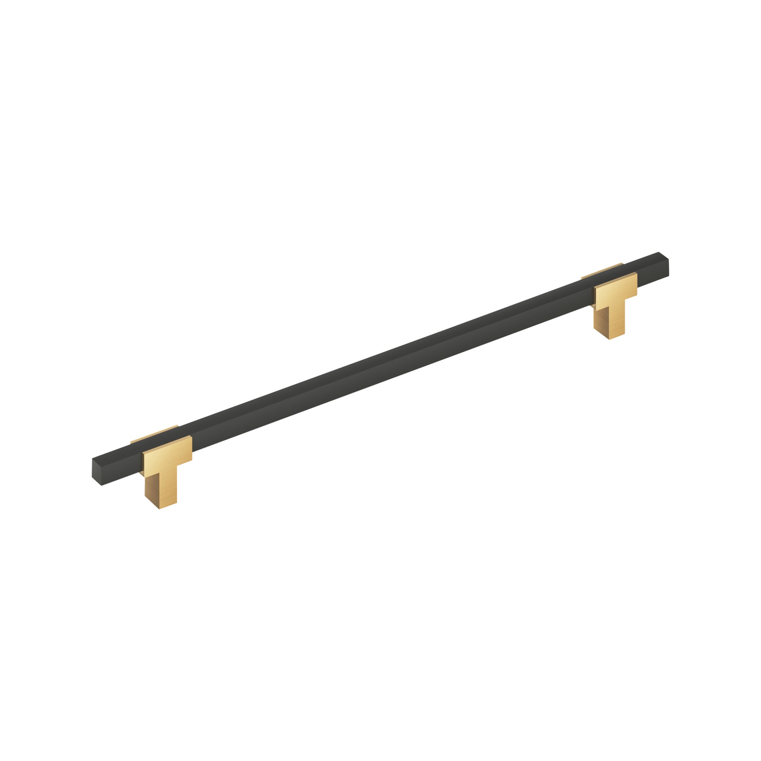 Amerock BP54091CZMB Urbanite 18-in , 457mm Center to Center Champagne Bronze/Matte Black Rectangular Bar For Use on Appliances Drawer Pulls