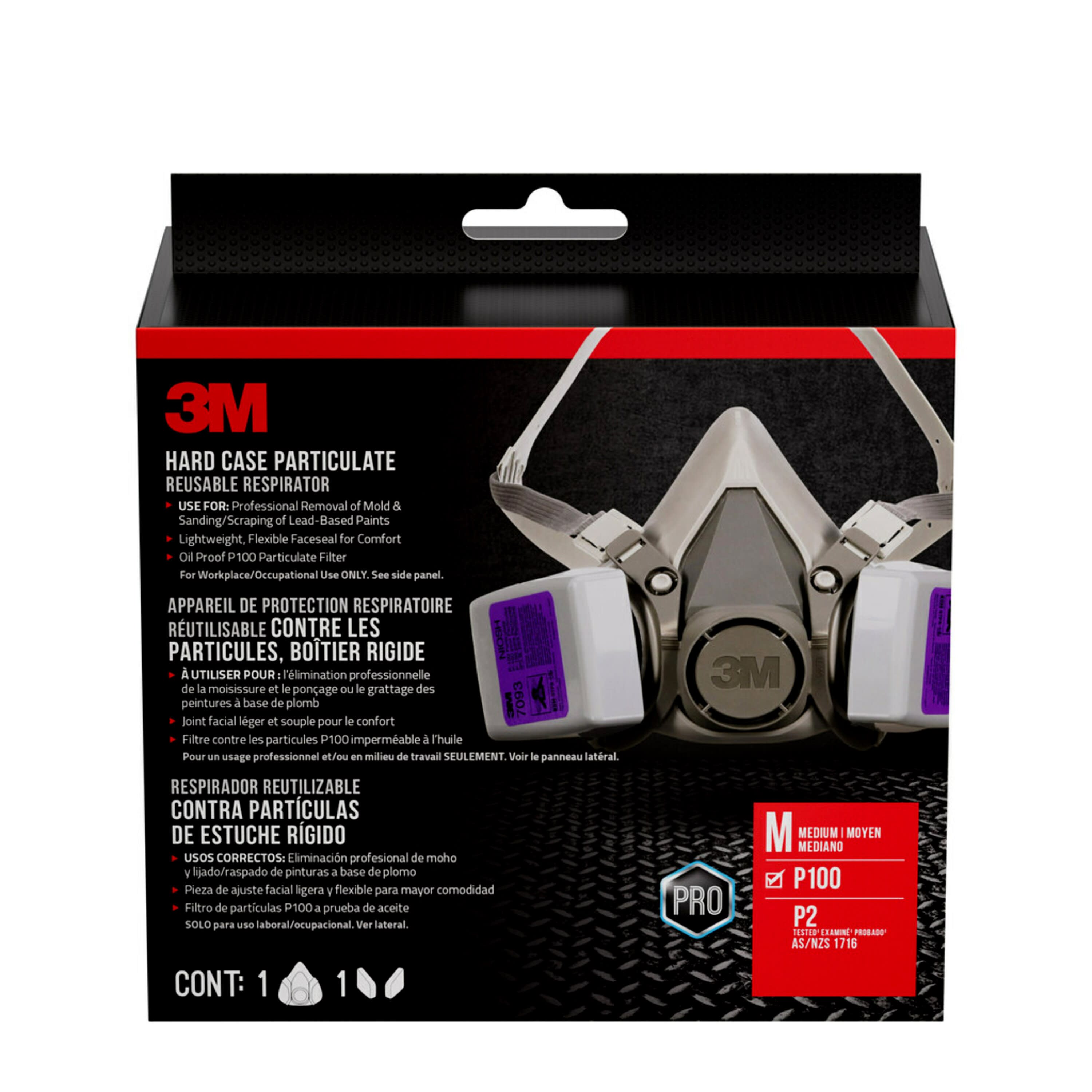 3M Grey Reusable P100 Sanding Safety Mask in the Respirators