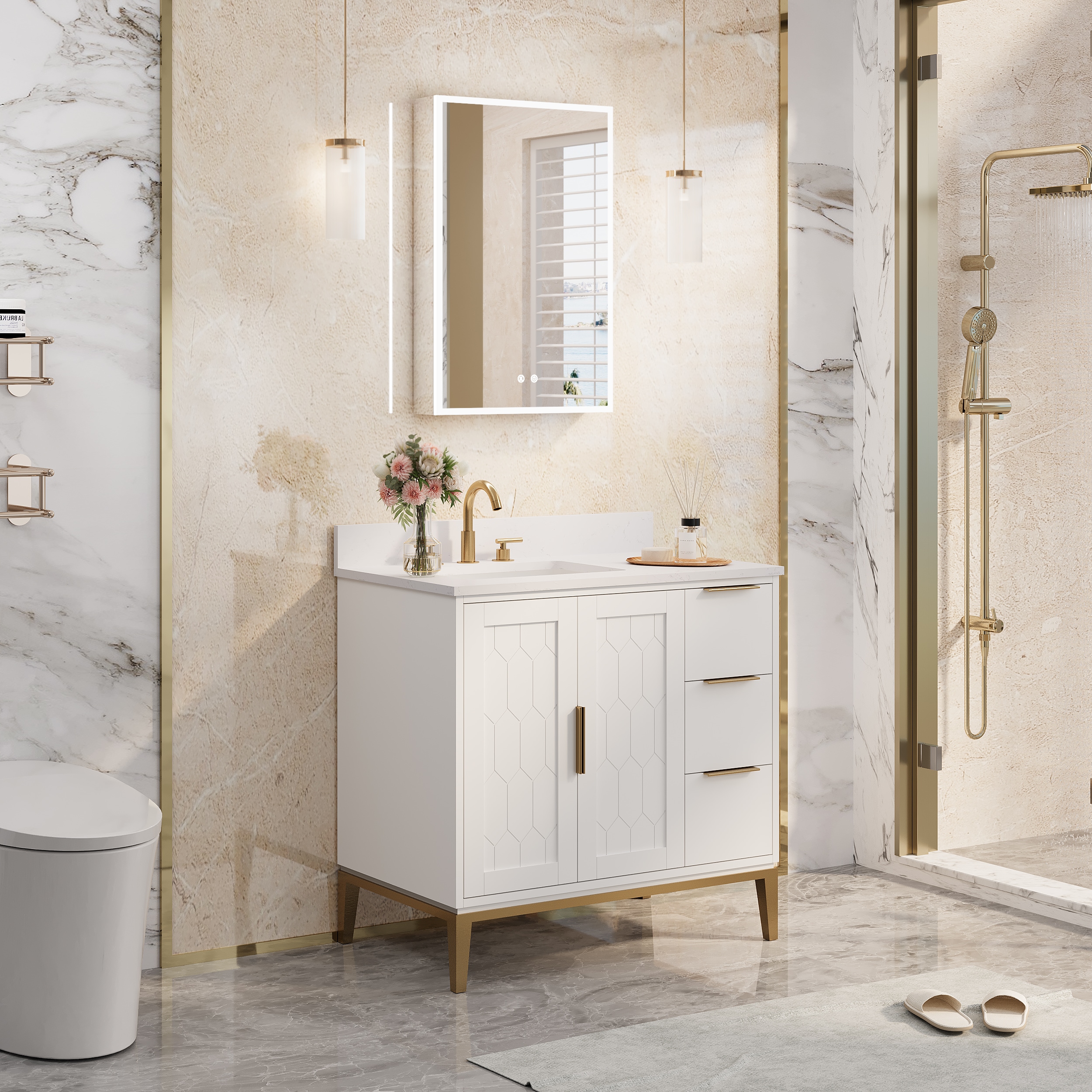 WELLFOR EXMC2430LD Bathroom-Medicine-Cabinets - View #16