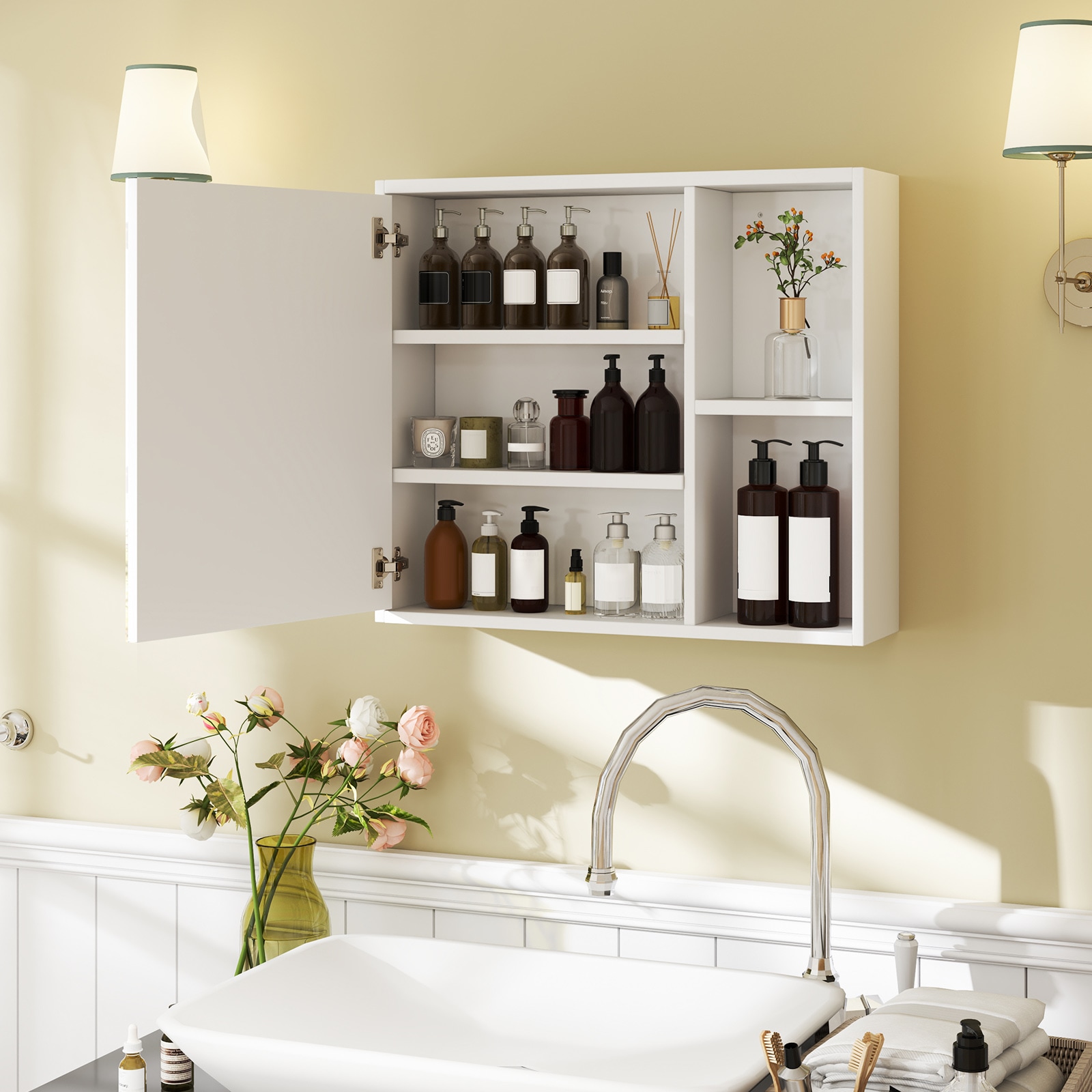 WELLFOR UTG12212WH Bathroom-Medicine-Cabinets - View #7