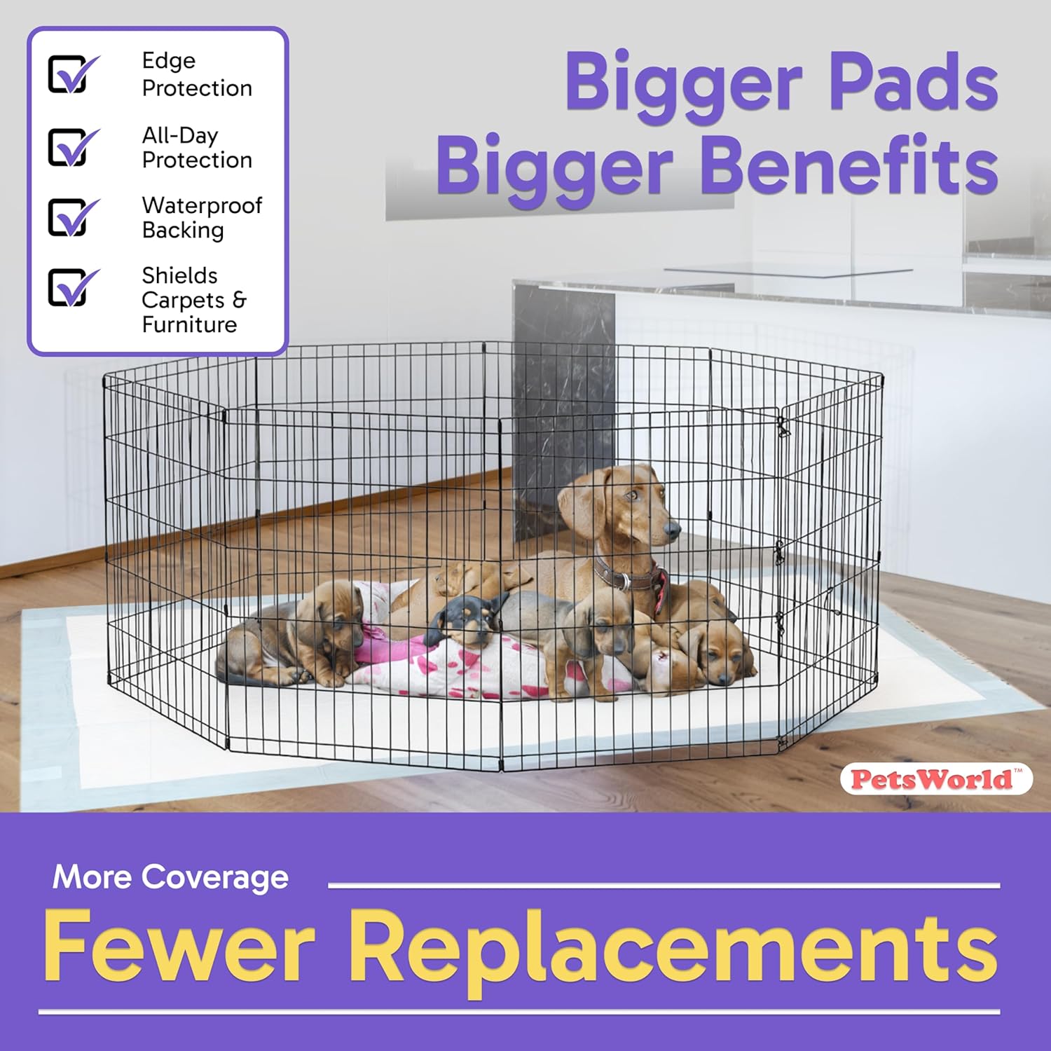 PetsWorld PWX4374X25CT Puppy-Pads - View #3