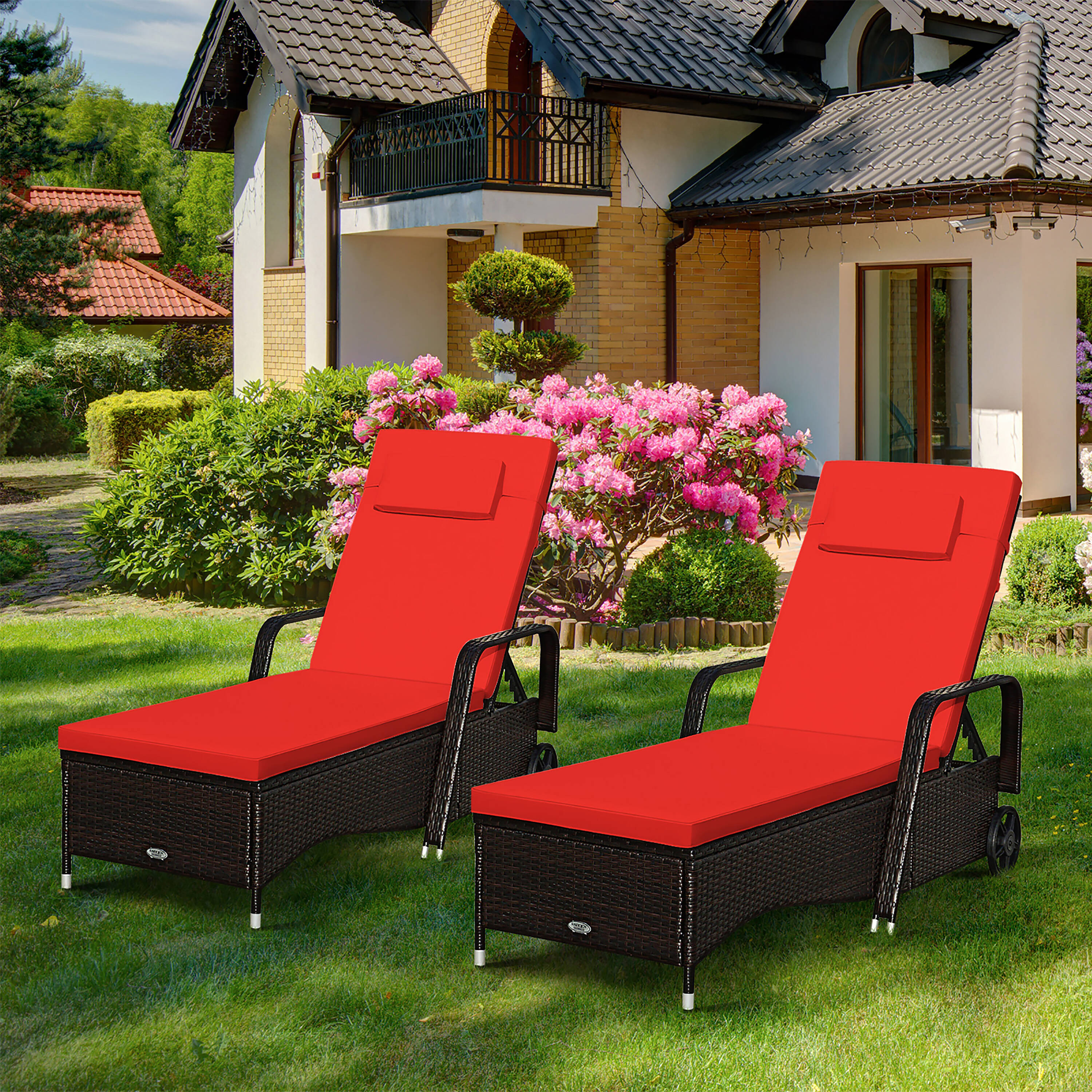 Costway HW66946WH-RE Patio-Chairs - View #7