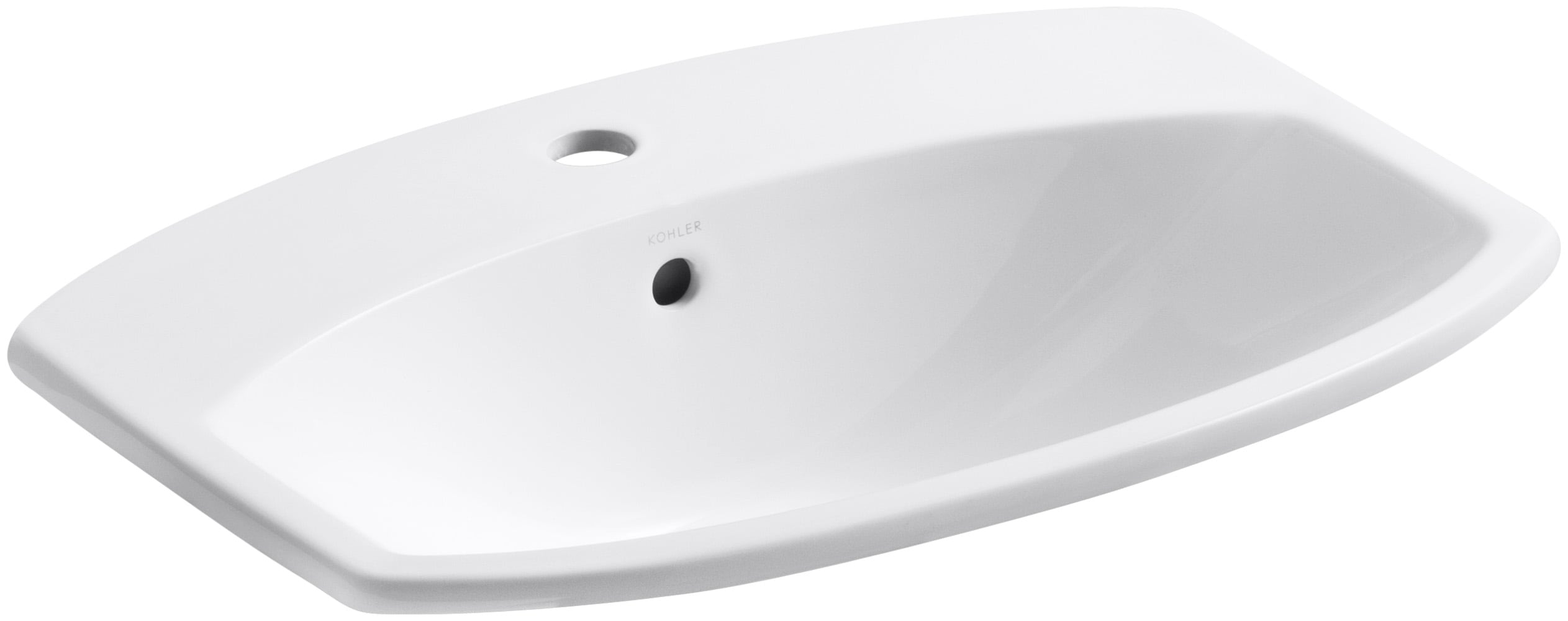  2351-1-0 Cimarron Vitreous China 17.88-in Drop-in Rectangular Transitional White Bathroom Sink