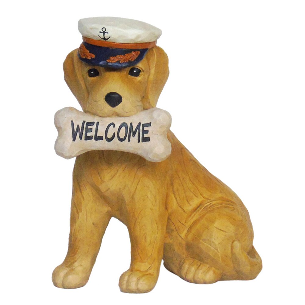 Garden Treasures 352208 12.75-in H x 7-in W Sailor Dog Garden Statue
