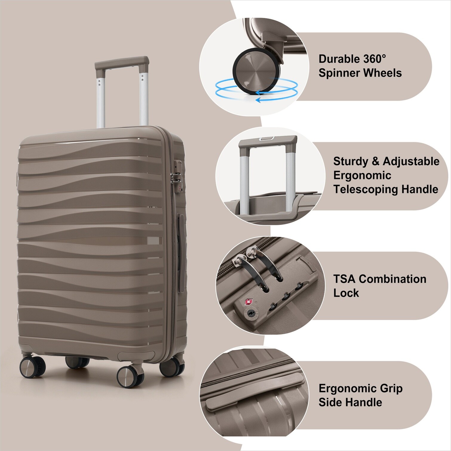 Naturefalls EO62NJGQ5VPD Luggage-And-Luggage-Sets - View #3