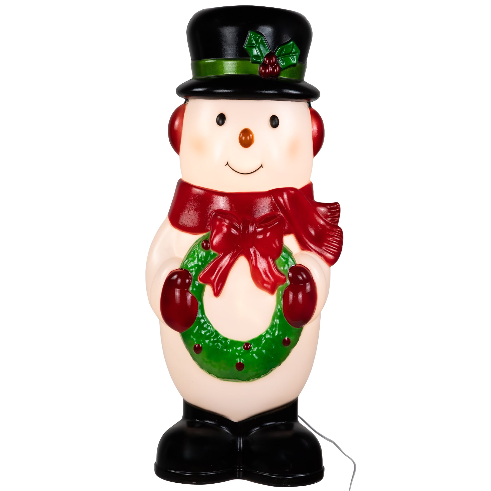 Northlight 35735064 36-in Freestanding Snowman Yard decoration with Clear Incandescent Lights