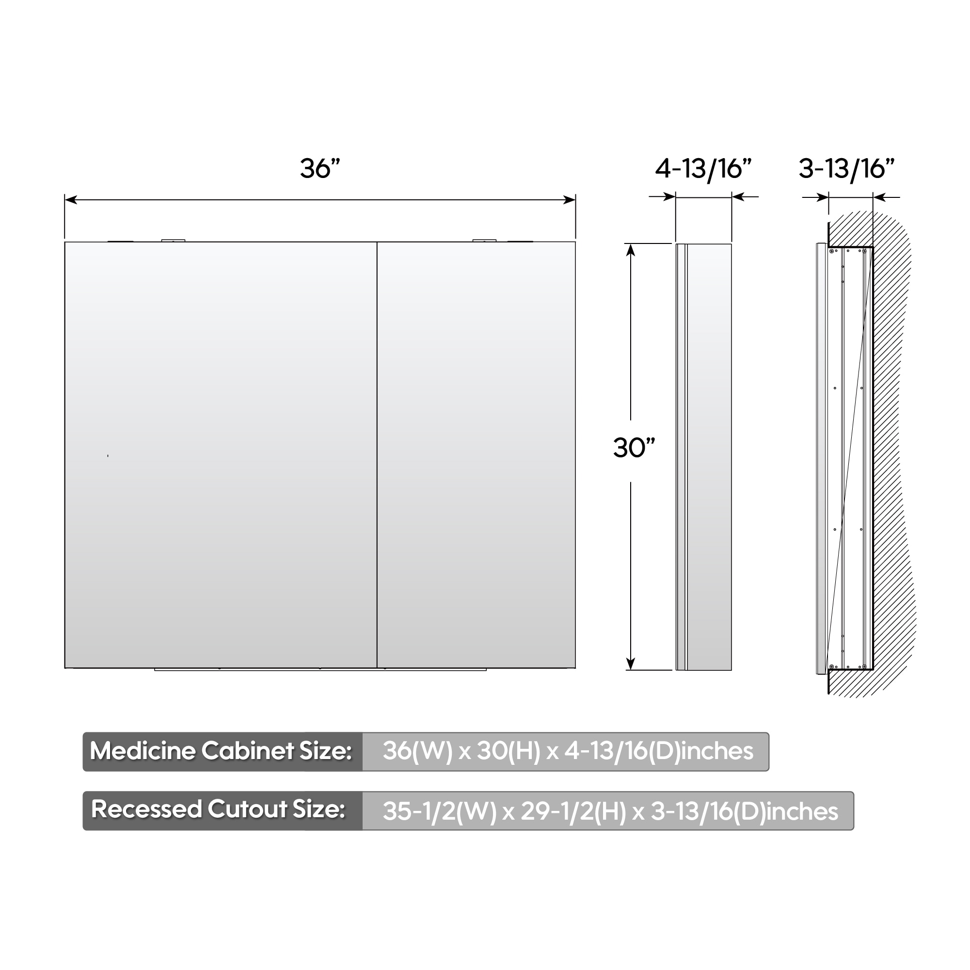Forclover ASM-JG028B Bathroom-Medicine-Cabinets - View #8