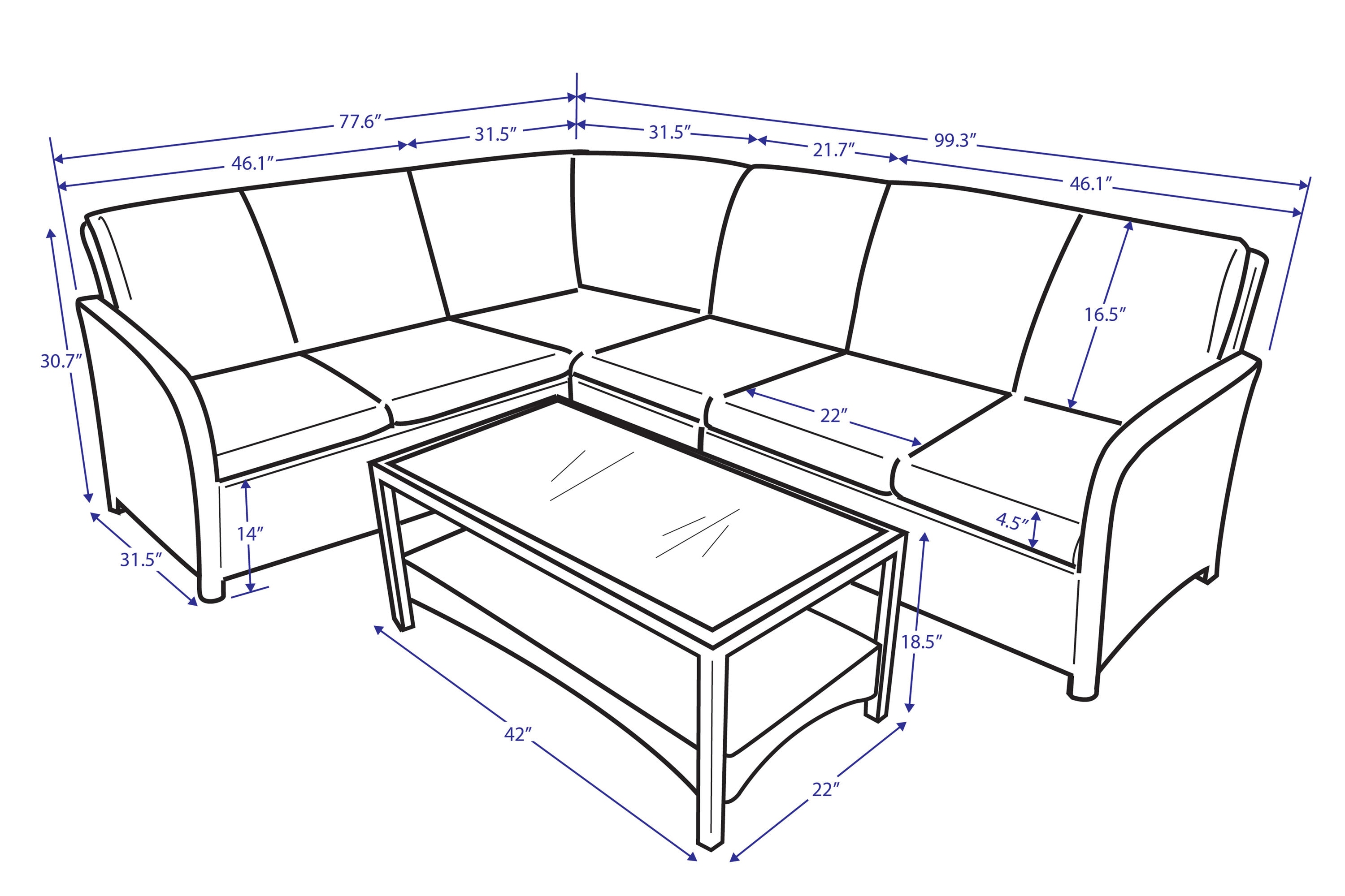 Leisure Made 779665-RED Patio-Sofas-Daybeds - View #7