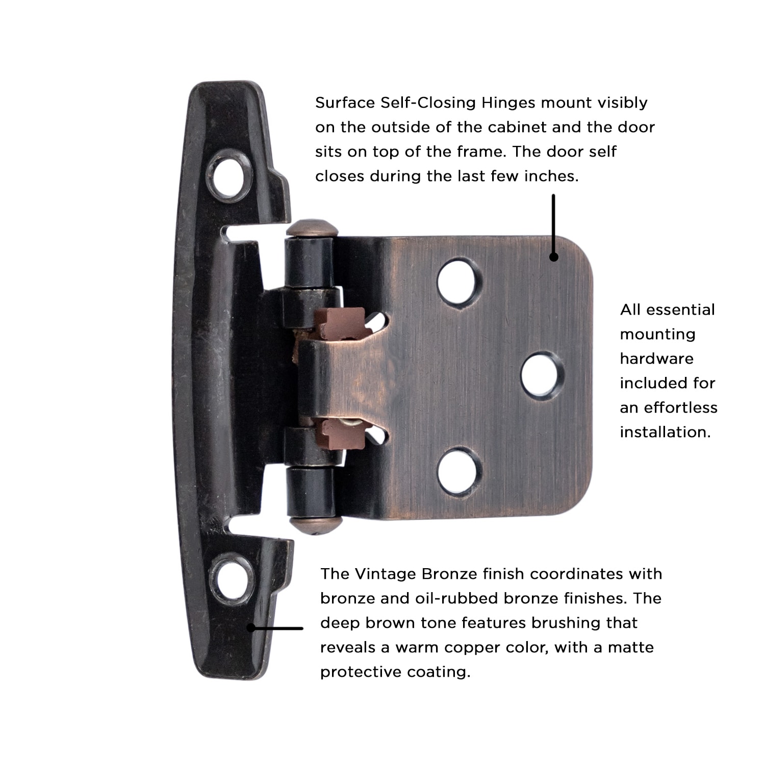Hickory Hardware P9296-VB Cabinet-Hinges - View #3