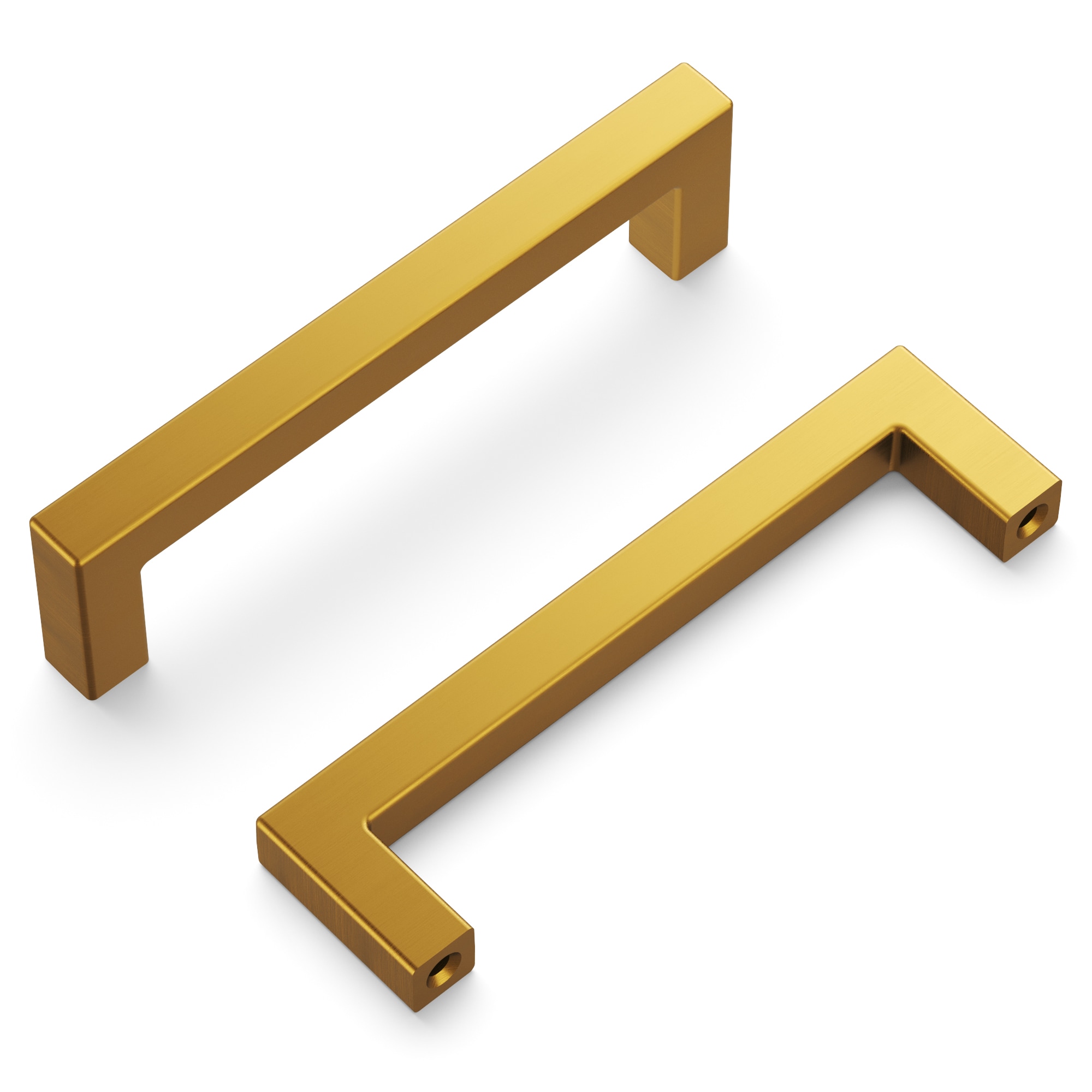 Hickory Hardware HH075327-BGB Skylight 3-3/4-in , 96mm Center to Center Brushed Golden Brass Rectangular Handle
