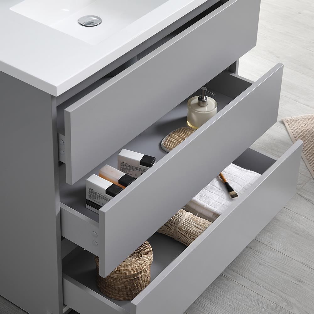 Fresca FCB9336GR-I Bath-Vanity-Combo - View #9