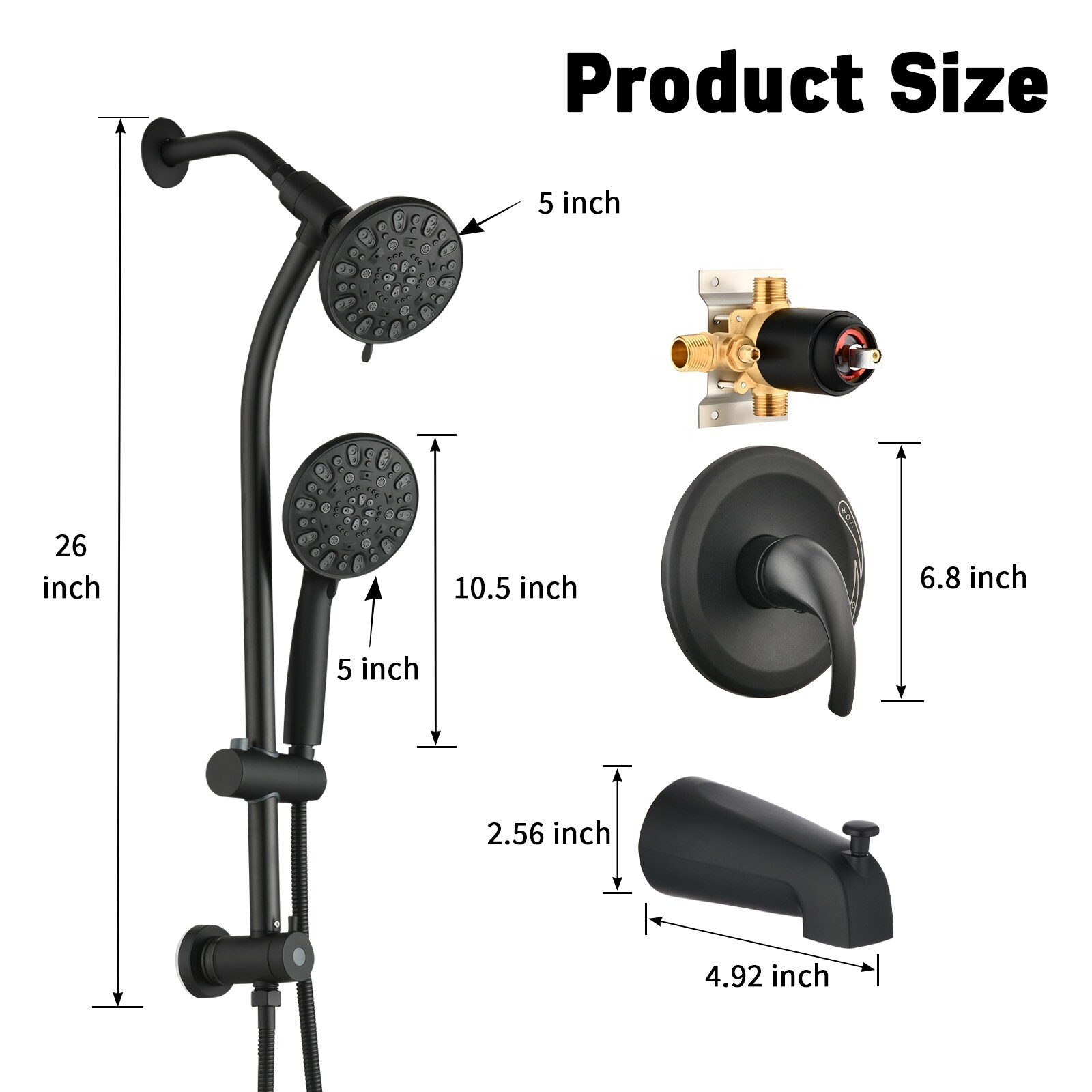 UCLIMAA UCAH437MB Showerhead-Bar-Panels - View #4