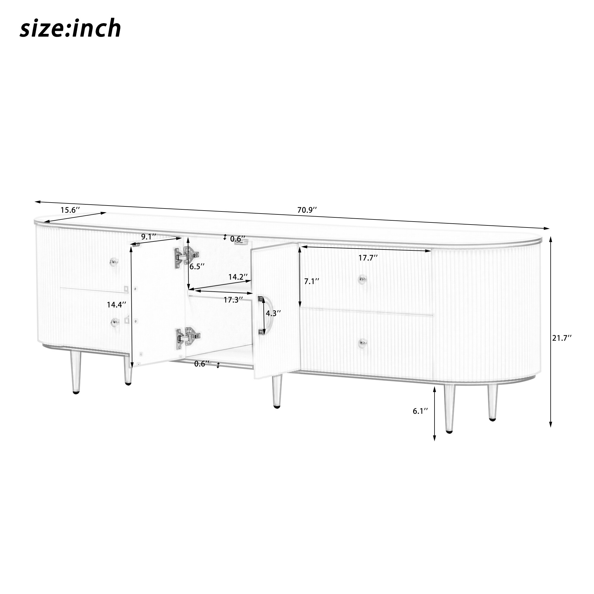 JIMSMAISON JMUCTS23B Tv-Stands - View #5