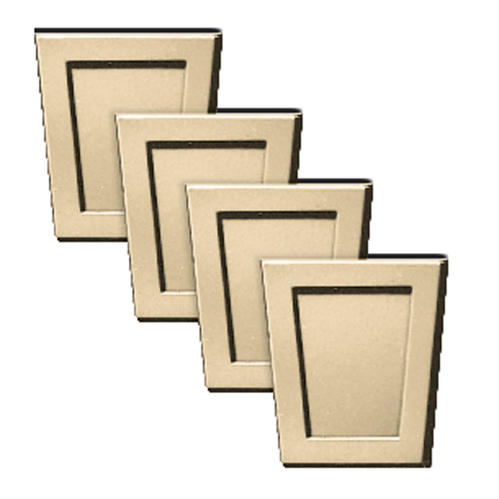 Builders Edge 180020001012 4 -Pack 4-in x 4.5-in Dark Almond Polypropylene Gable Vent Keystones