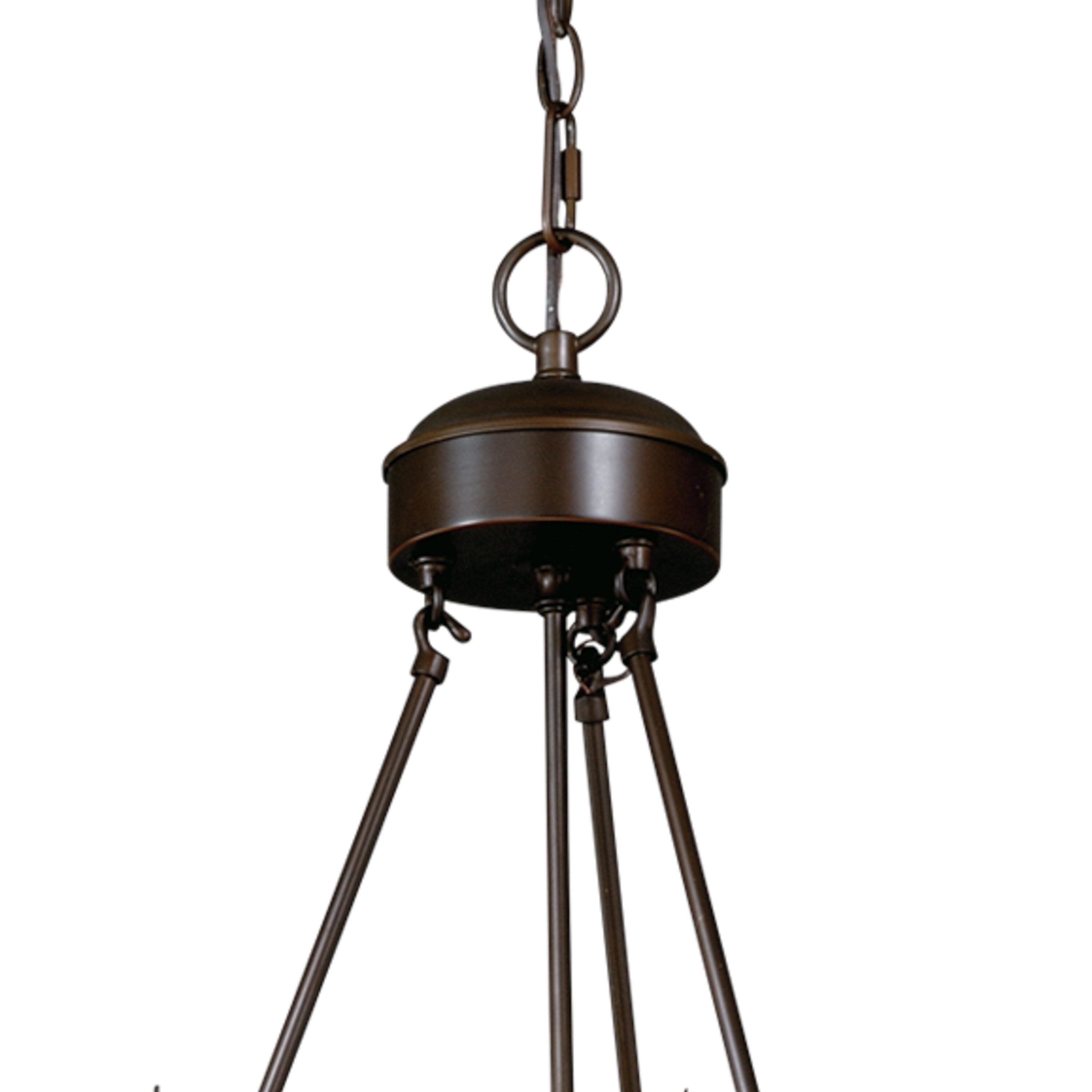 Yosemite Rustic Bronze Tree Silhouette Chandelier with Amber Flake Glass