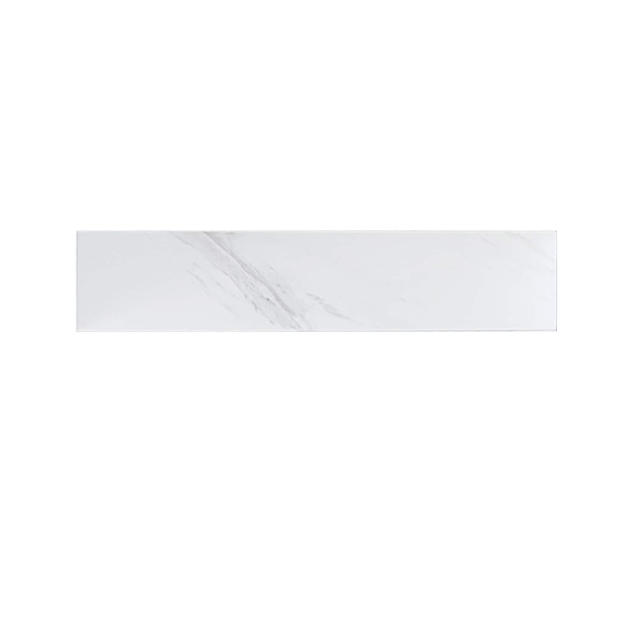 Wudkey 22 in. x 4 in. Bathroom Vanity Side Splash 4-Inch High Backsplash for Vanity Top Bianco Carrara Non-Porous Stain Resistant Vanity Top Not Included