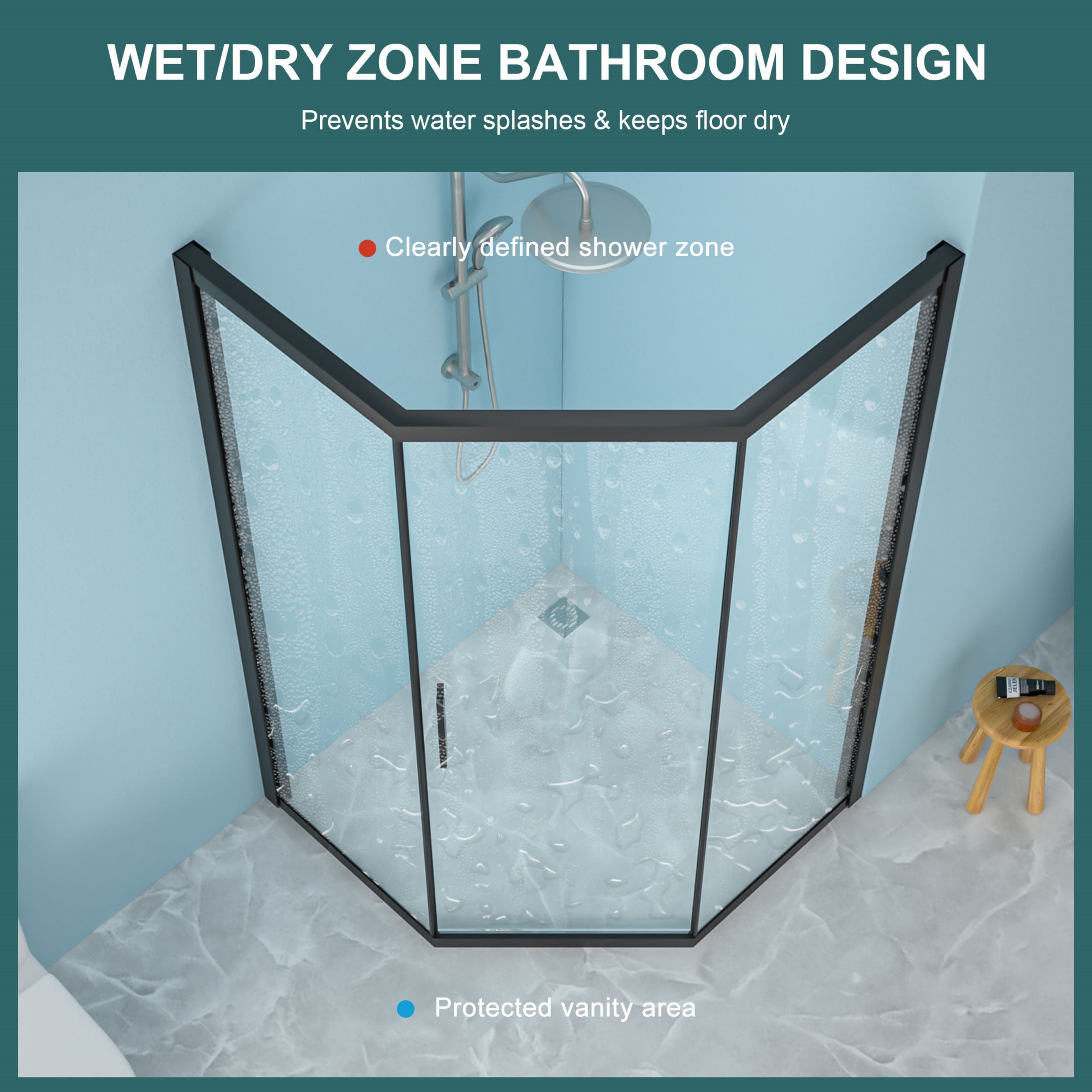 WELLFOR QPZ-TM26795 Shower-Doors - View #2