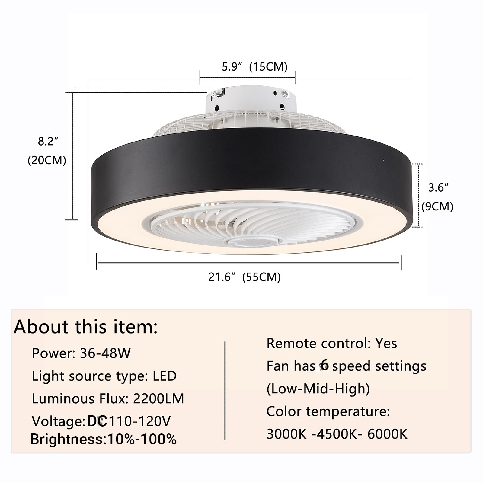 Oukaning HG-HCX-2724-US-BT Ceiling-Fans - View #5