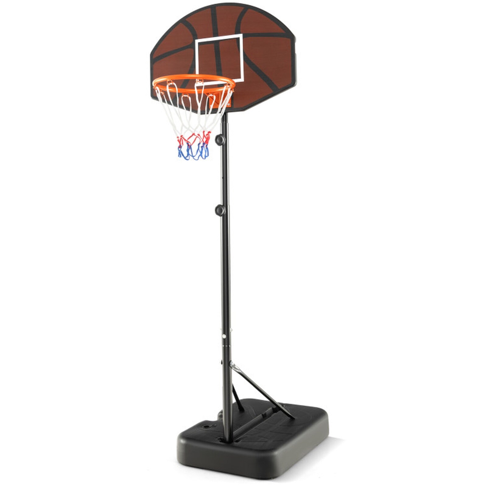 SUGIFT 5.6-ft to 6.5-ft Height Adjustable Kids Basketball Hoop with Shatterproof Backboard