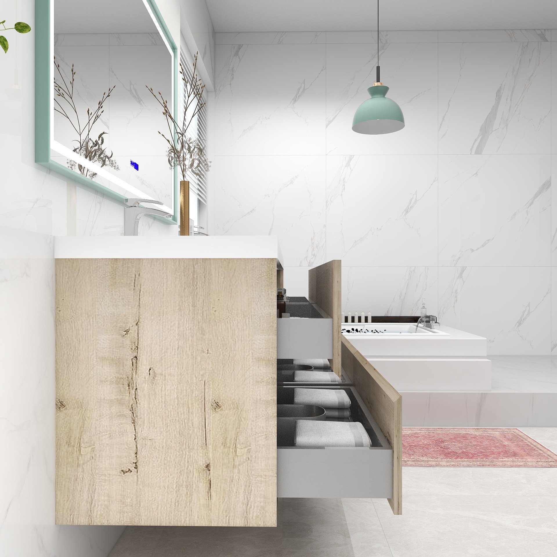 BV Better Vanity SLIM60D-WO Bath-Vanity-Combo - View #5