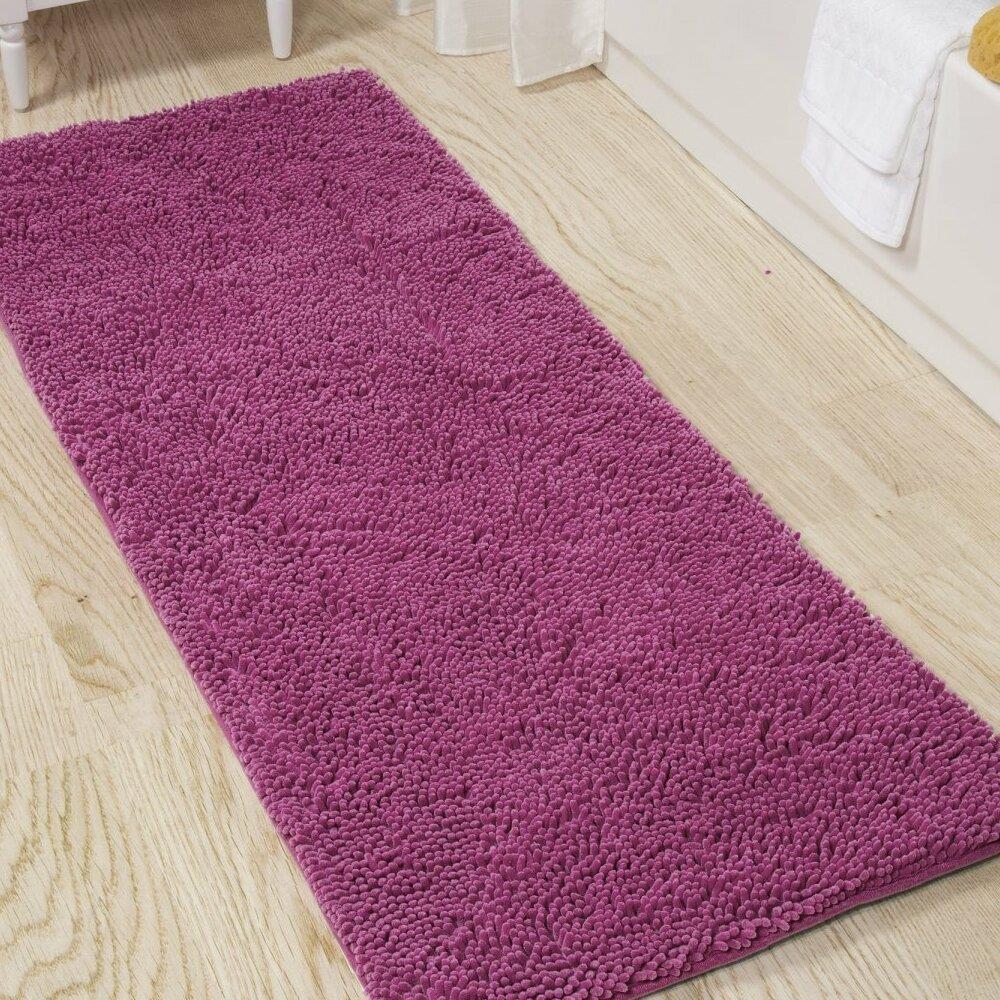 Lavish Home Lavish Home 2 By 5 Ft Memory Foam Shag Bath Mat Pink At 6247