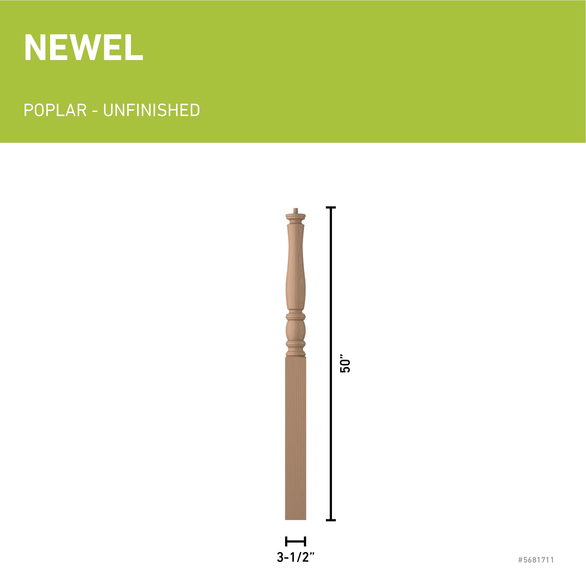 L.J. Smith Stair Systems LJP-3314-P Interior-Stairpart-Newel-Posts - View #3