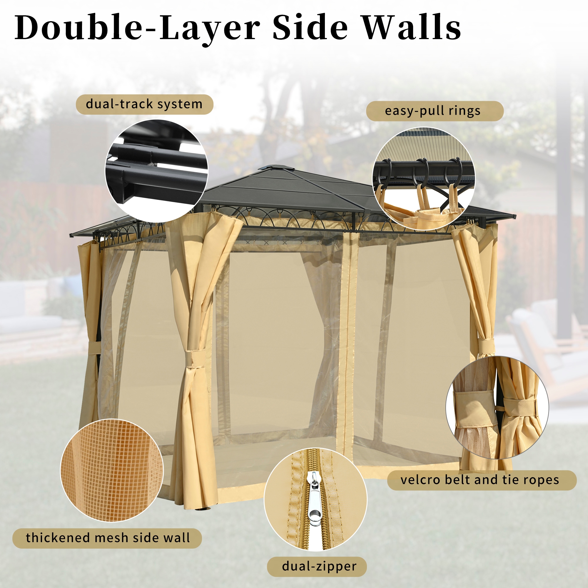 SINOFURN SYA010483BG Wood-Resin-Gazebos - View #7