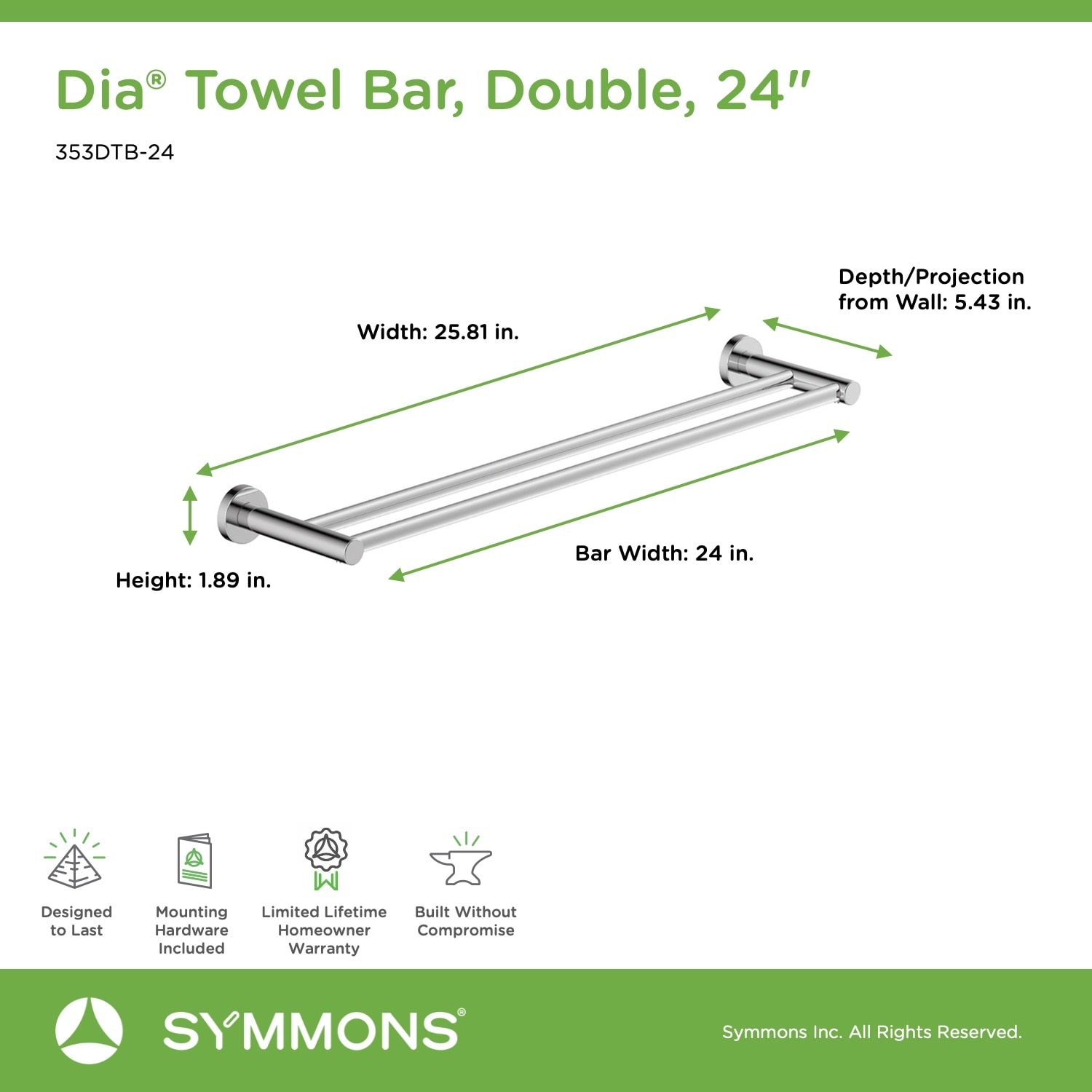 Symmons 353DTB-24 d060350 - View #4