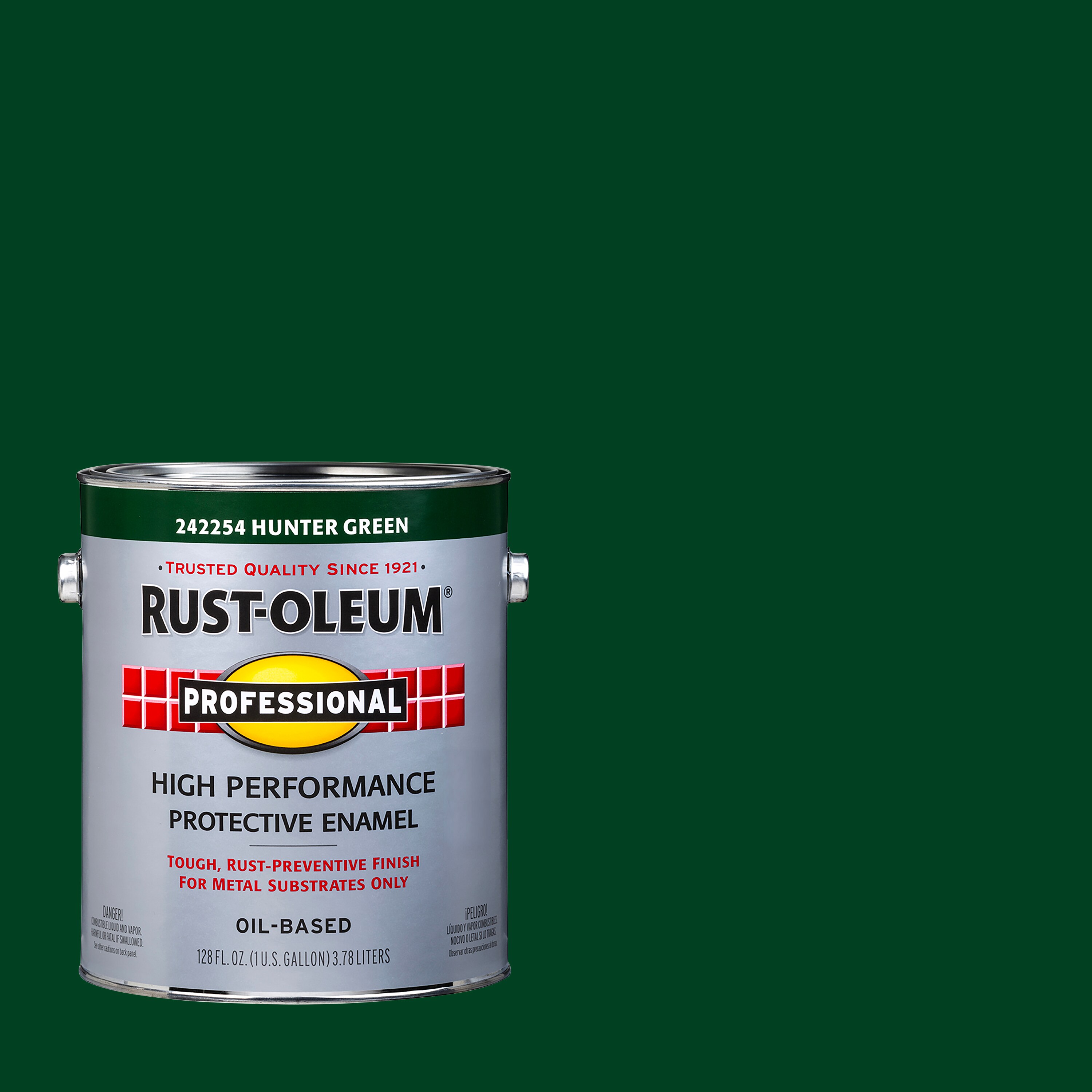 Rust-Oleum 242254 Professional High Performance 100 VOC Gloss Hunter Green Interior/Exterior Oil-based Industrial Enamel Paint ( 1-gallon )