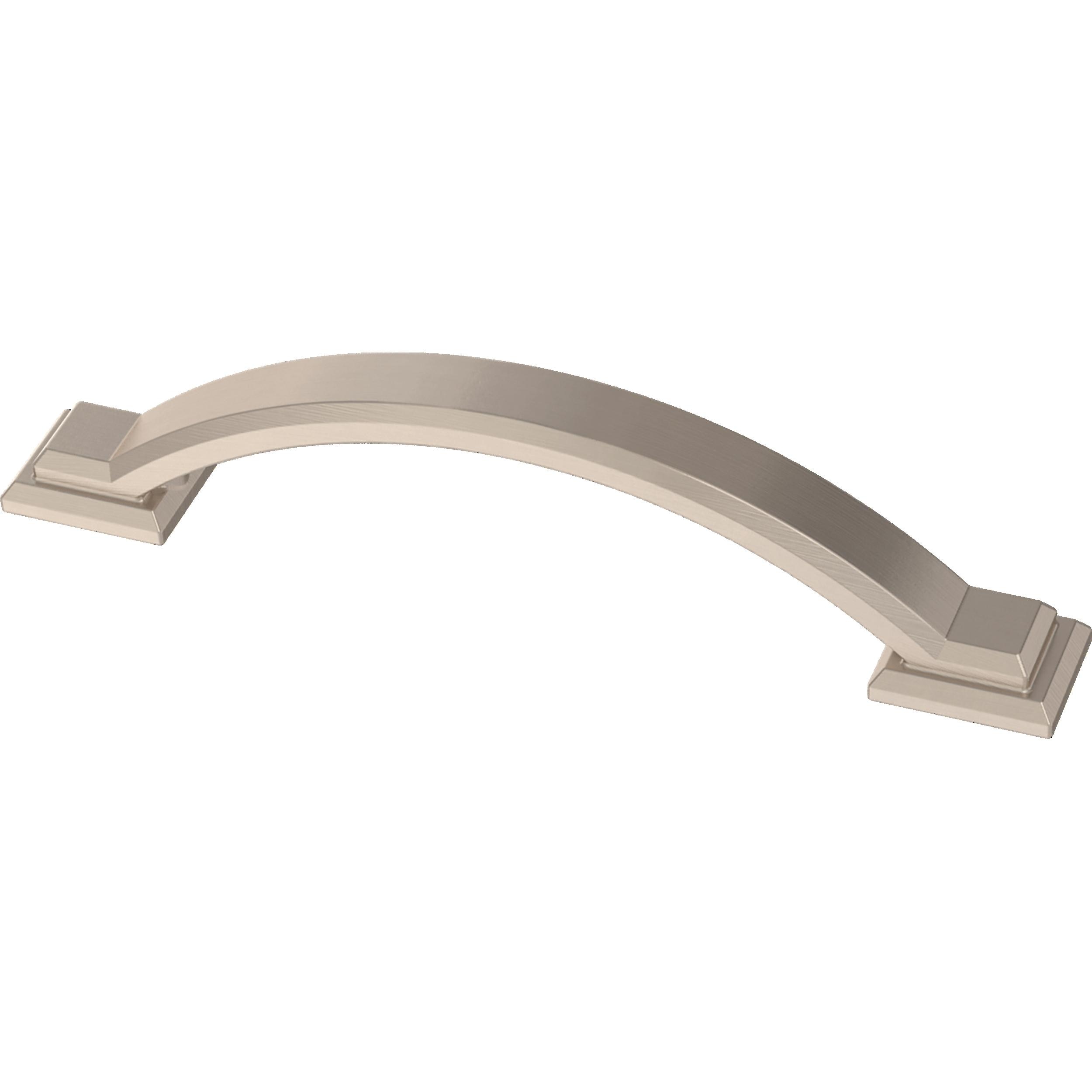 allen + roth P43804W-SN-C Eugene 3-3/4-in , 96mm Center to Center Satin Nickel Novelty Handle