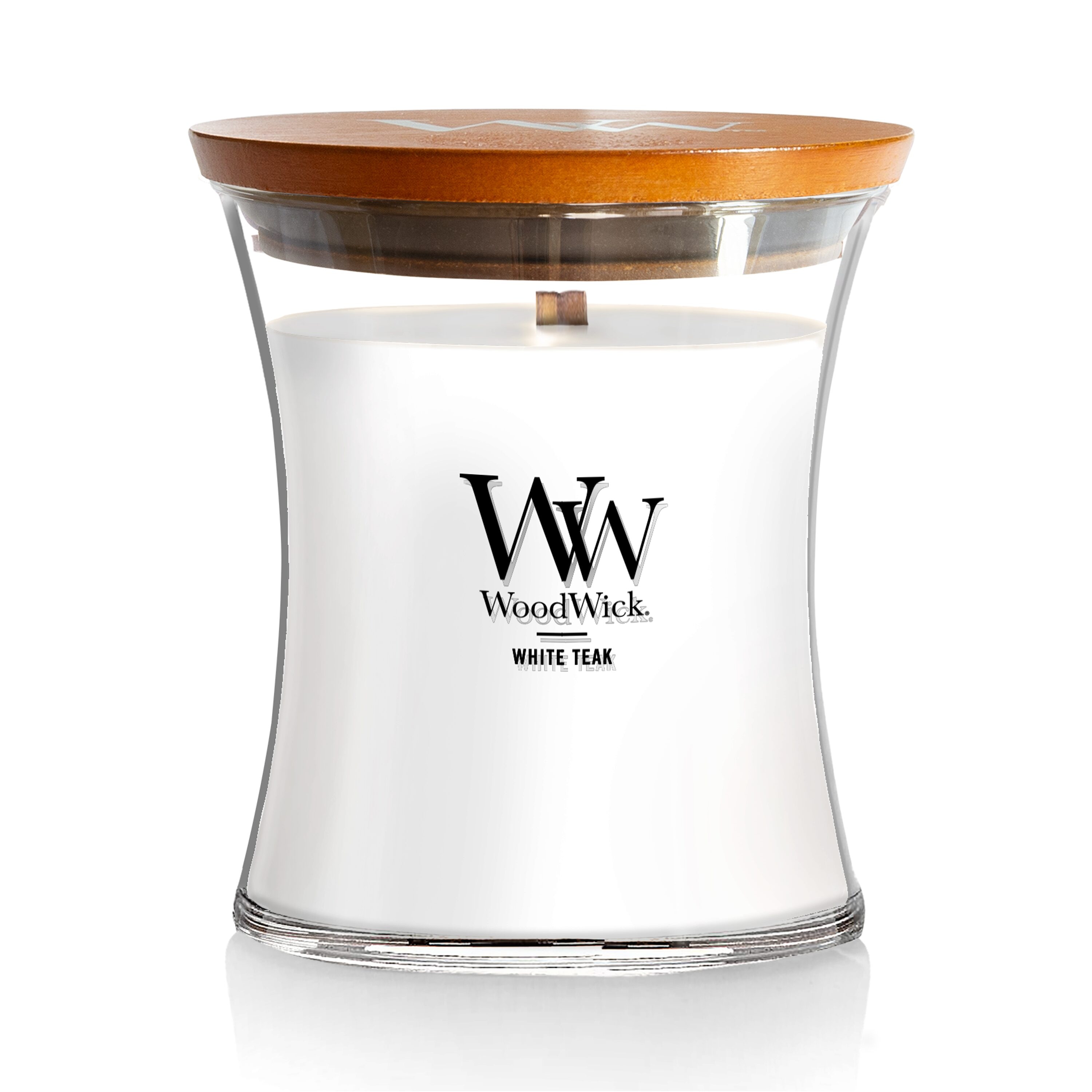 WoodWick 1-Wick White Teak White Jar Candle