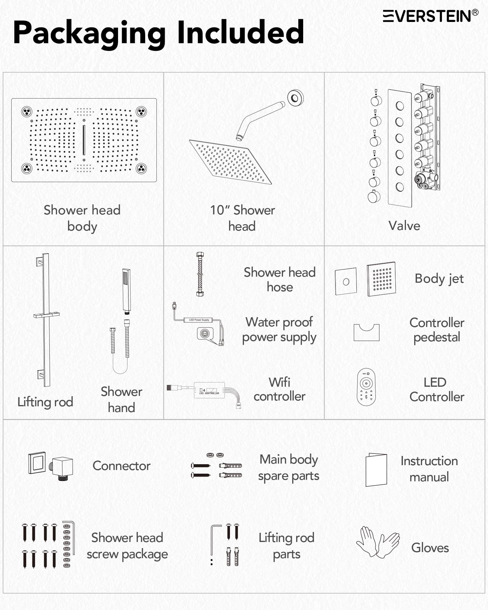EVERSTEIN SFS-1052-GD Tub-Shower-Faucets - View #13