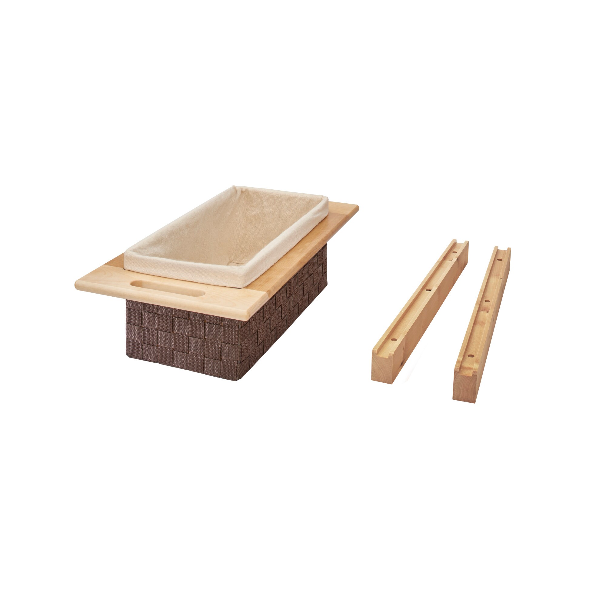 Rev-A-Shelf 4WV-15MP 12.38-in W x 7.38-in H 1-Tier Cabinet-mount Wood Sliding Basket Kit