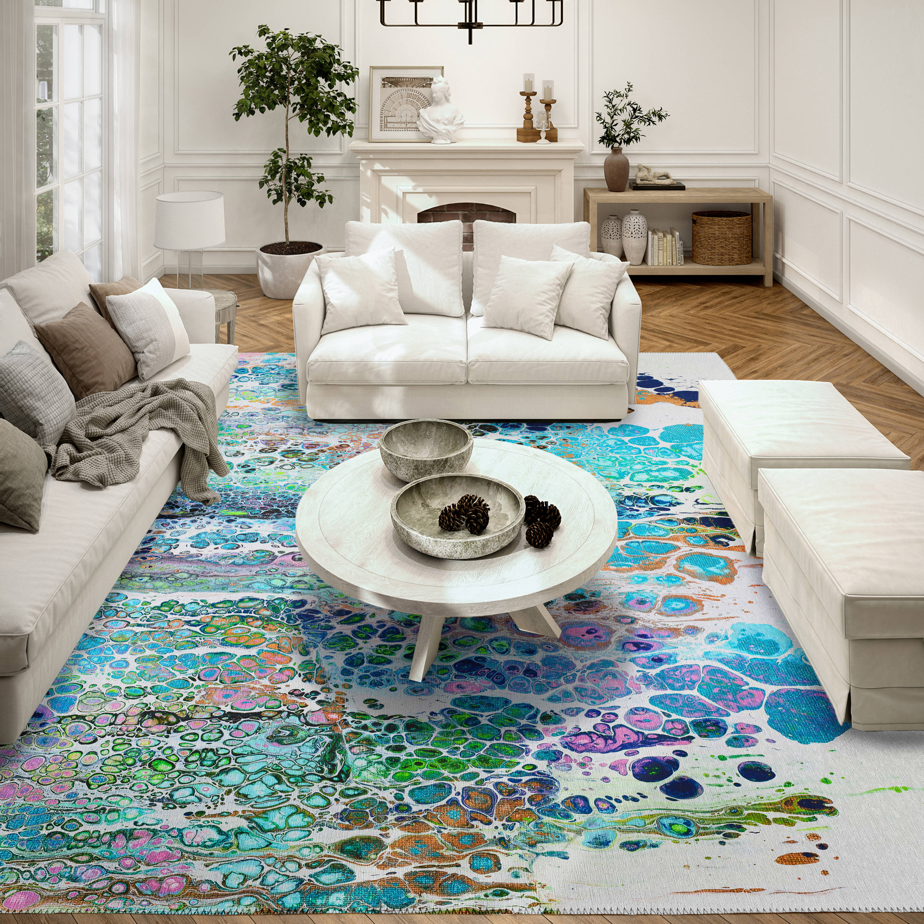 Addison Rugs 8 x 10 Mermaid Indoor/Outdoor Abstract Bohemian/Eclectic ...
