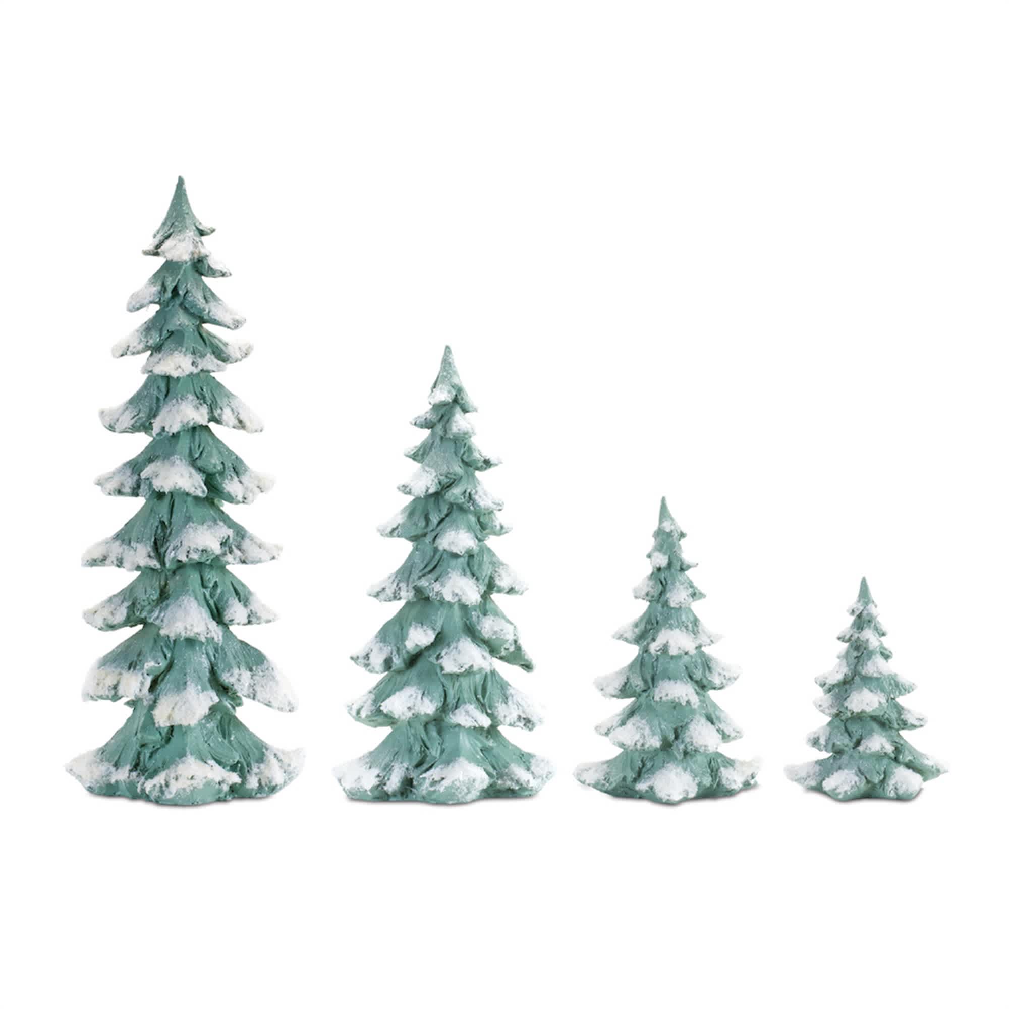 Melrose International 90638DS Tree (Set of 4) 6.5H 9H 13.25H 18H Resin