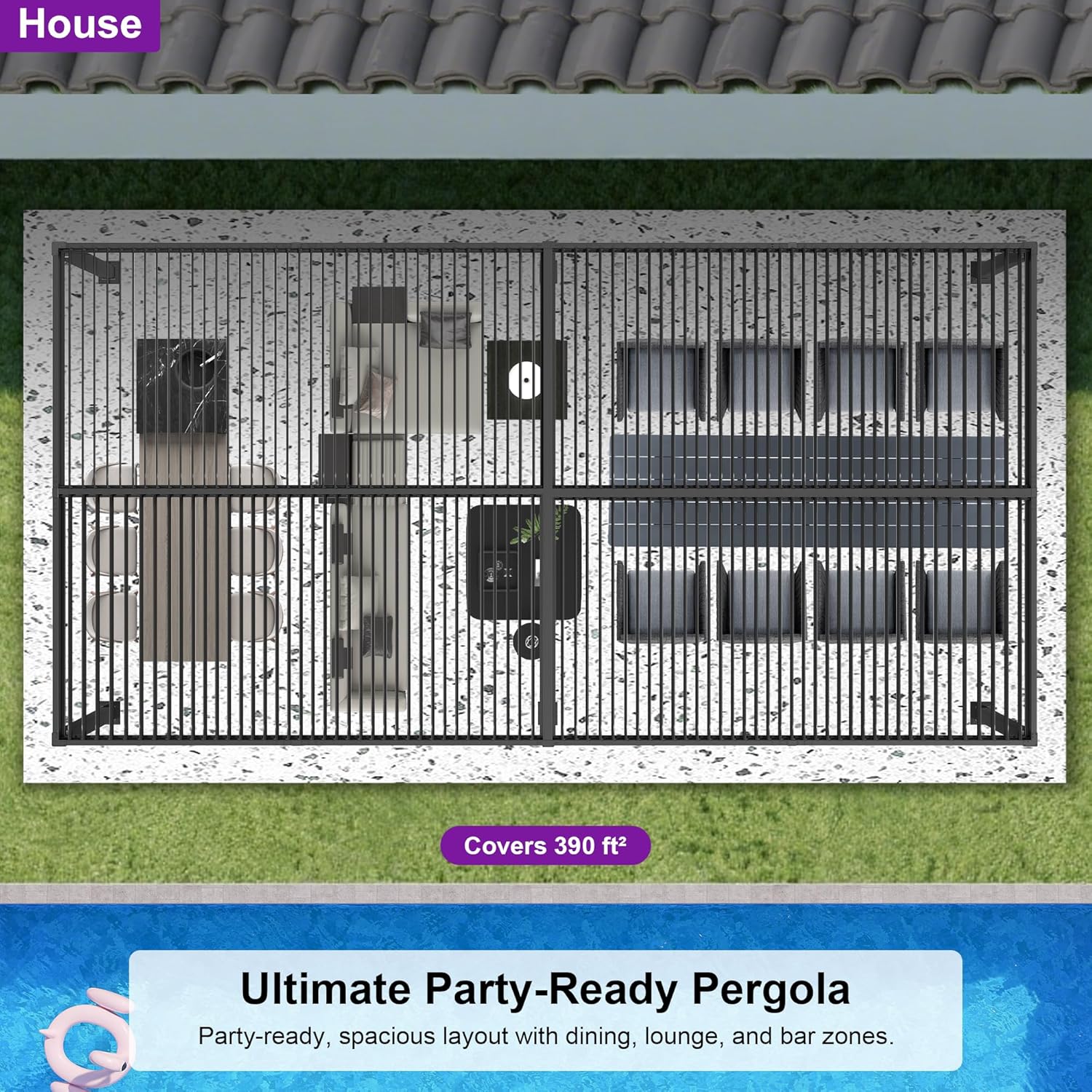 PURPLE LEAF LS05KSPRG1330 Pergolas-2 - View #3
