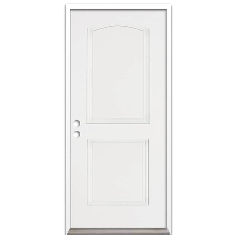 RELIABILT LO759850 36-in x 80-in x 4-5/8-in Fiberglass No glass Right-hand inswing Unfinished Prehung Front Door Insulating core
