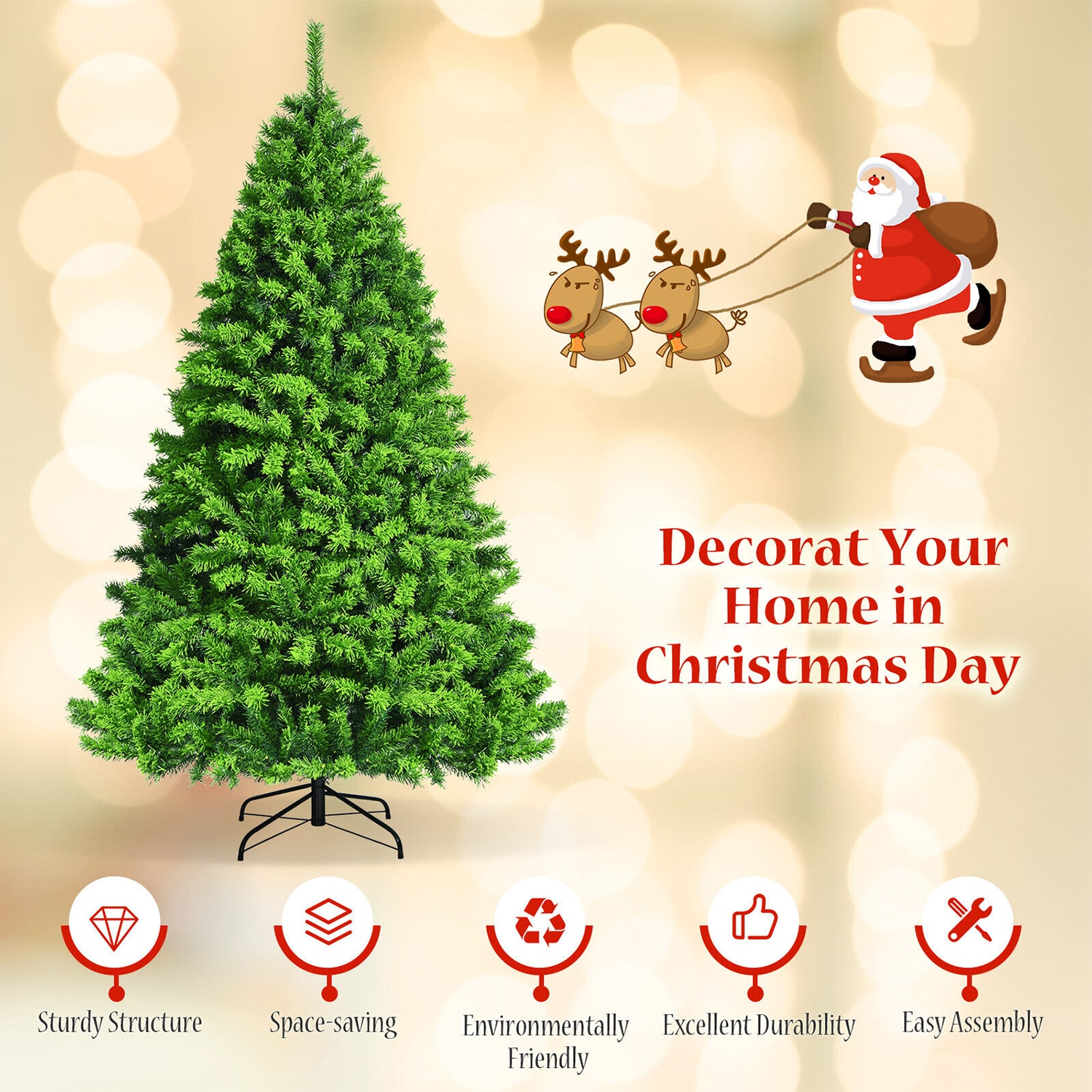 WELLFOR HYJ23579US Artificial-Christmas-Trees - View #5