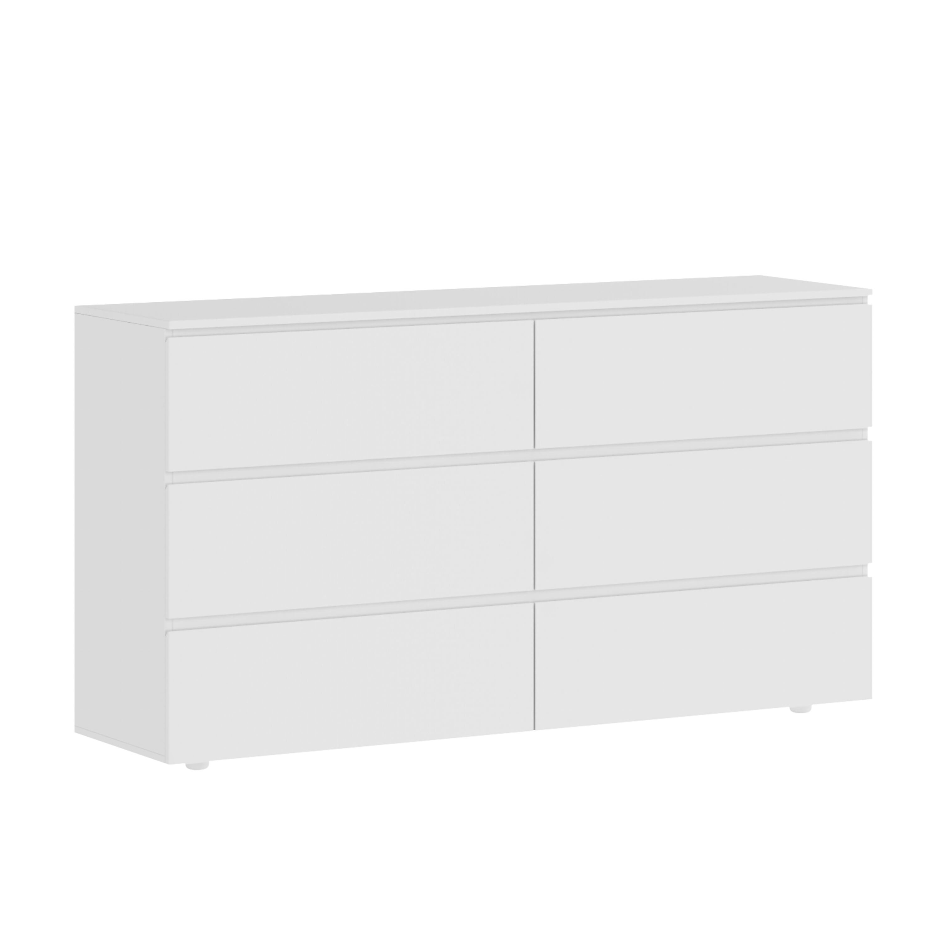 FUFU&GAGA White 6-Drawer Dresser in the department at Lowes.com