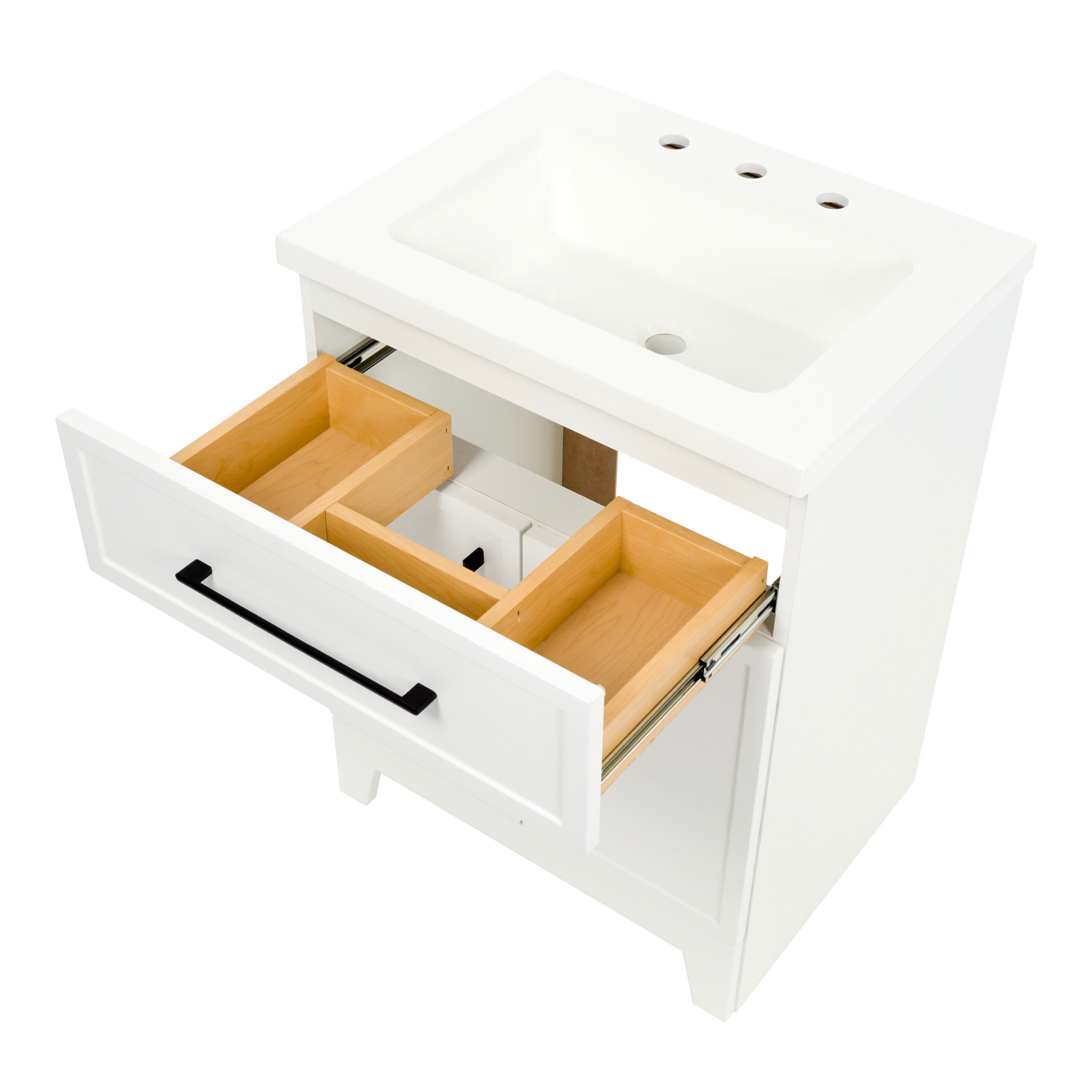 Style Selections Potter 24-in White Single Sink Bathroom Vanity with ...