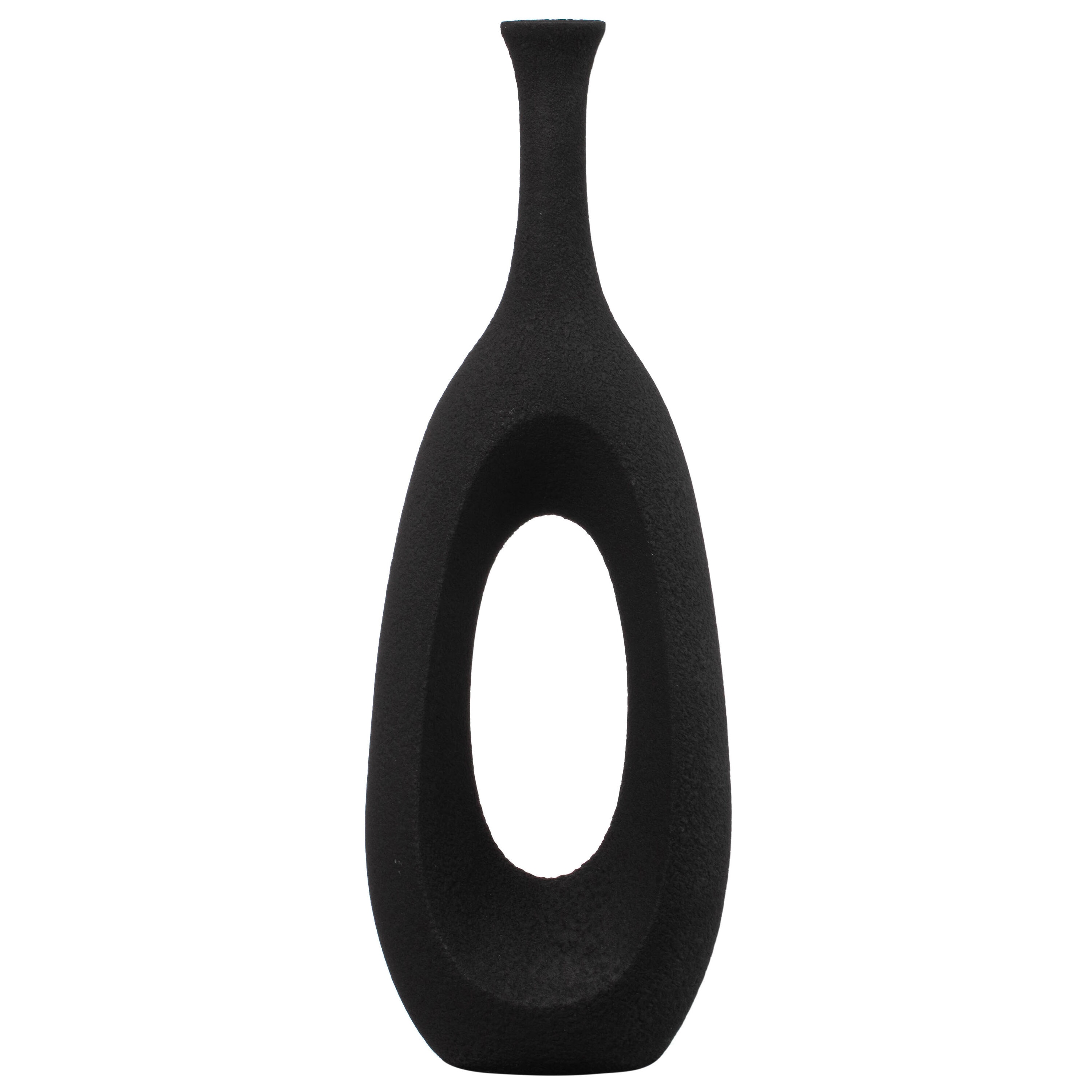 Uniquewise Black Ceramic Modern Vase