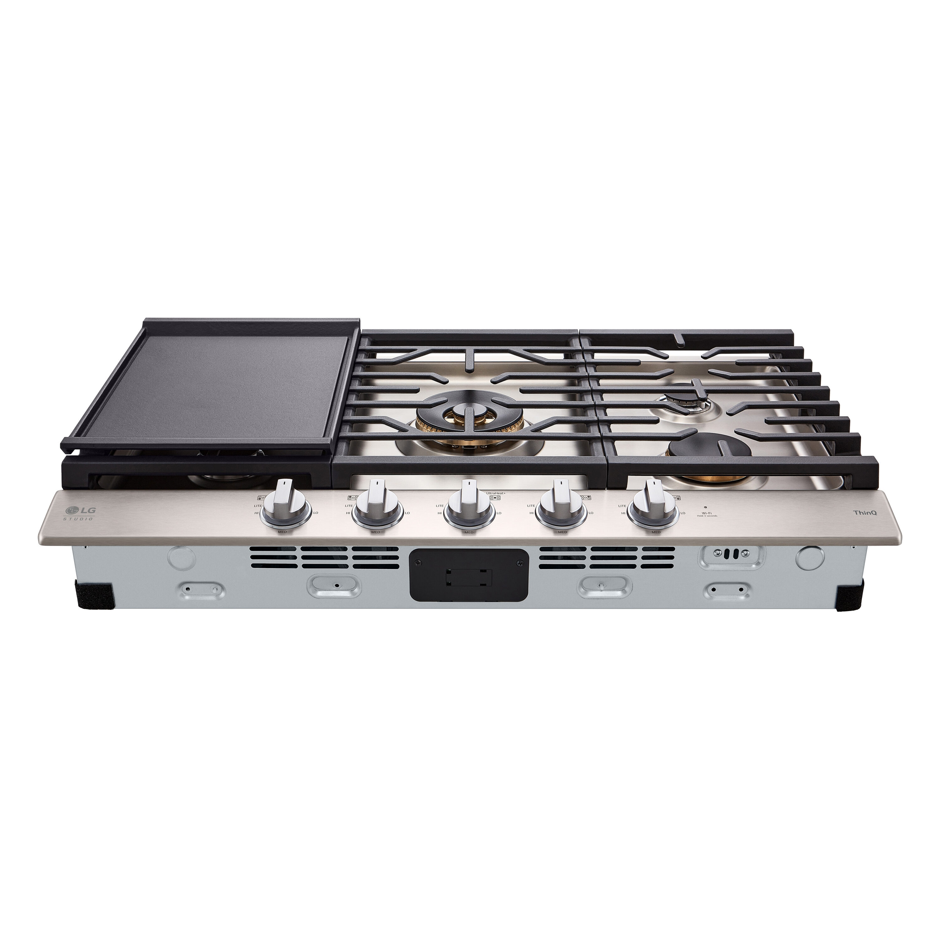 Edge to Edge Cooktop with Integrated Griddle 