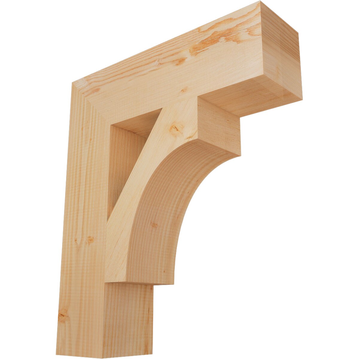 Ekena Millwork BKT06X22X26WTL05SDF Westlake block smooth 5-1/2-in x 22-in x 26-in Douglas fir Brown Wood Standard bracket
