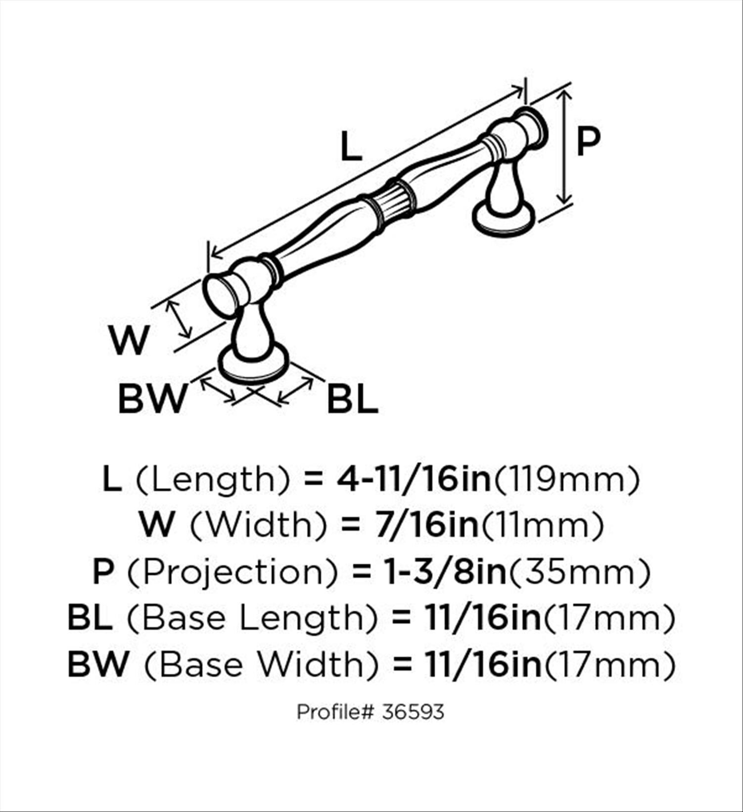 Amerock BP36593BBZ Cabinet-Pulls - View #7