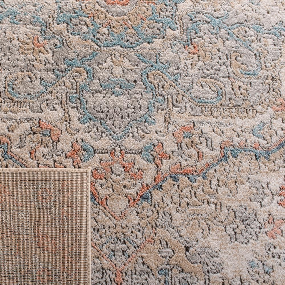 Oregon Blue and Gray Synthetic Medallion 9' x 12' Area Rug