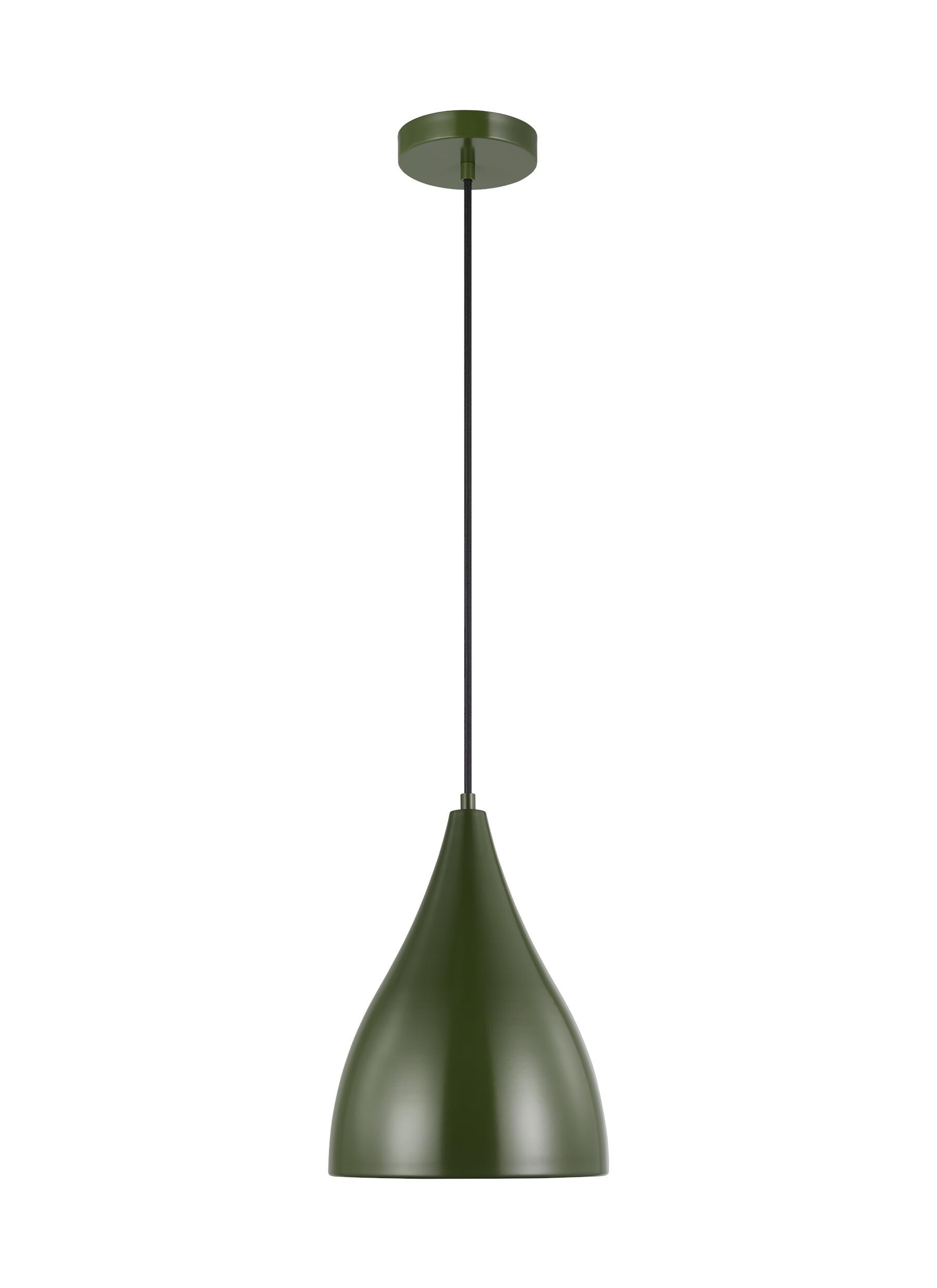 Generation Lighting 6545301-145 Oden Olive Traditional Cone Mini Indoor/Outdoor Hanging Pendant light